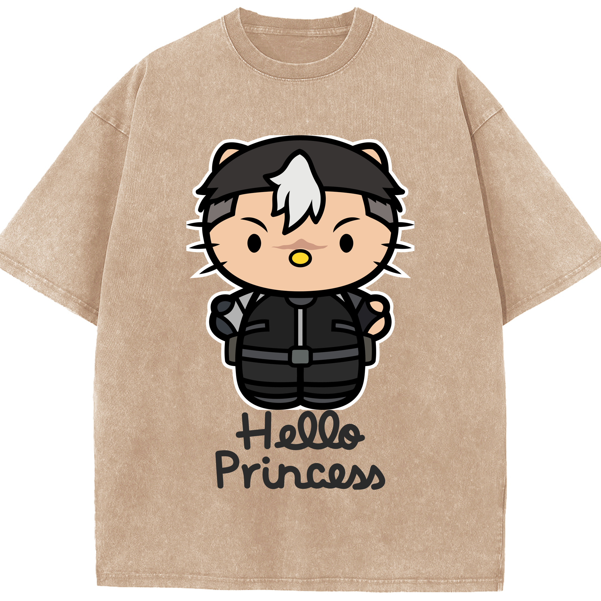 （画像用） Hello Kitty ハローキティ 綿100% ヴィンテージ風 半袖Tシャツ（フロントプリント）