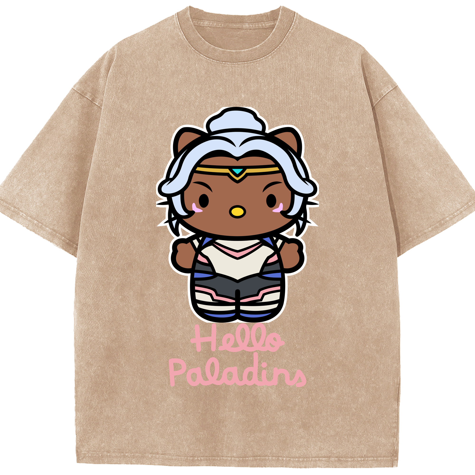 （画像用） Hello Kitty ハローキティ 綿100% ヴィンテージ風 半袖Tシャツ（フロントプリント）