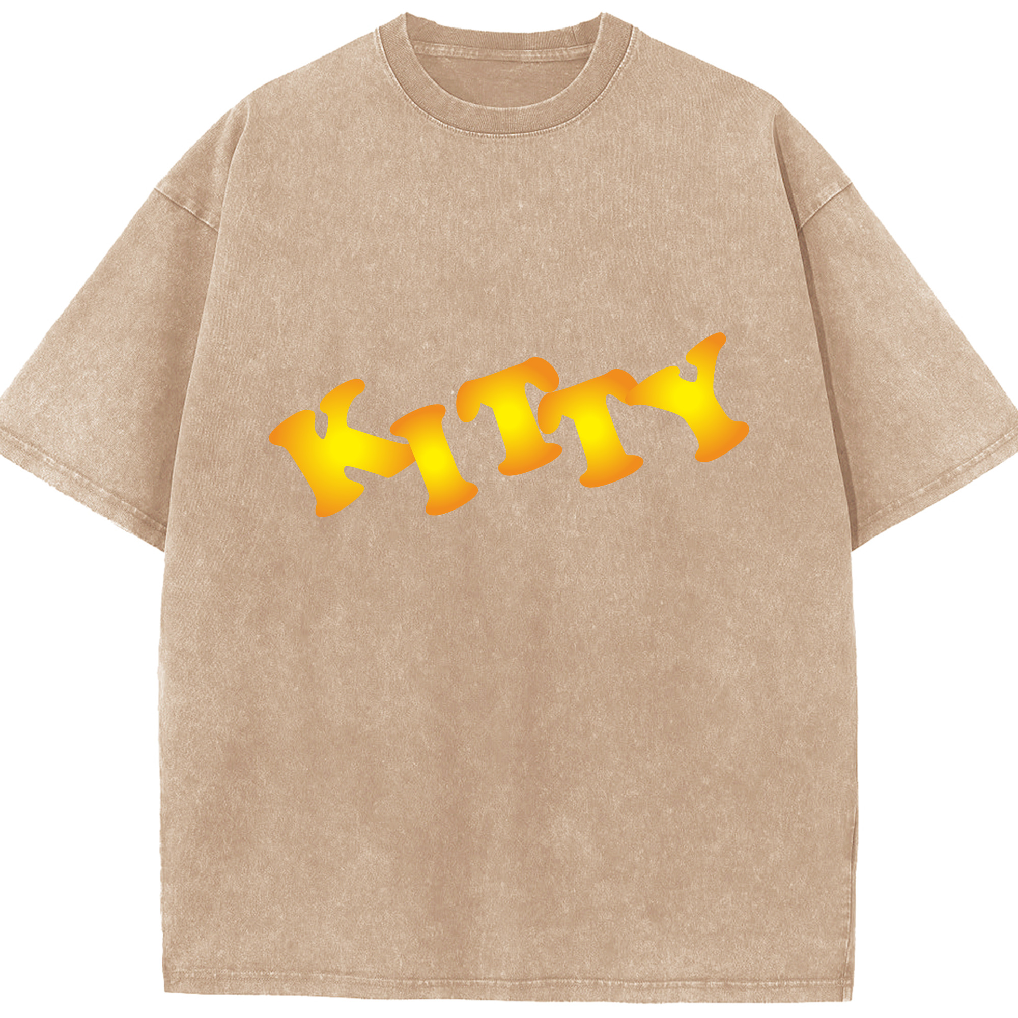 （画像用） Hello Kitty ハローキティ 綿100% ヴィンテージ風 半袖Tシャツ（フロントプリント）