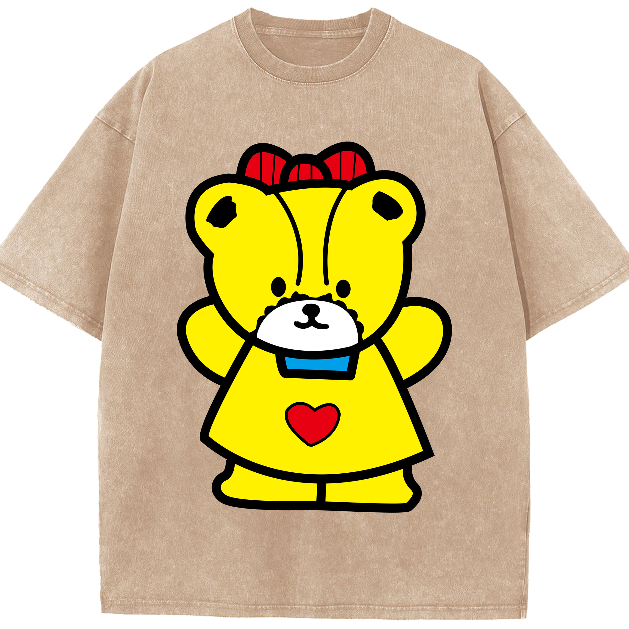 （画像用） Hello Kitty ハローキティ 綿100% ヴィンテージ風 半袖Tシャツ（フロントプリント）