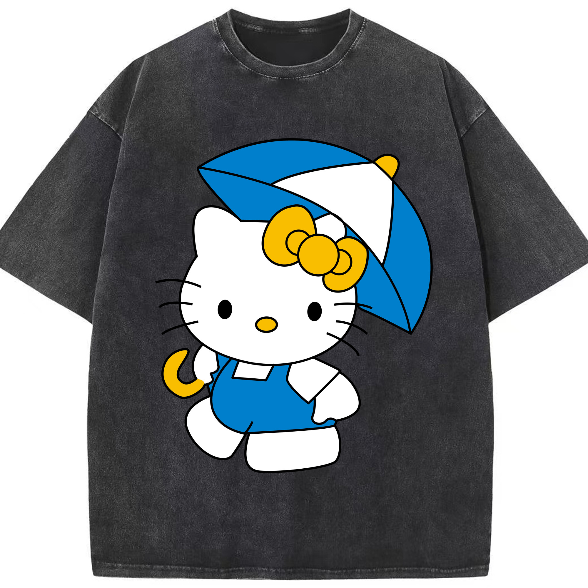 （画像用） Hello Kitty ハローキティ 綿100% ヴィンテージ風 半袖Tシャツ（フロントプリント）