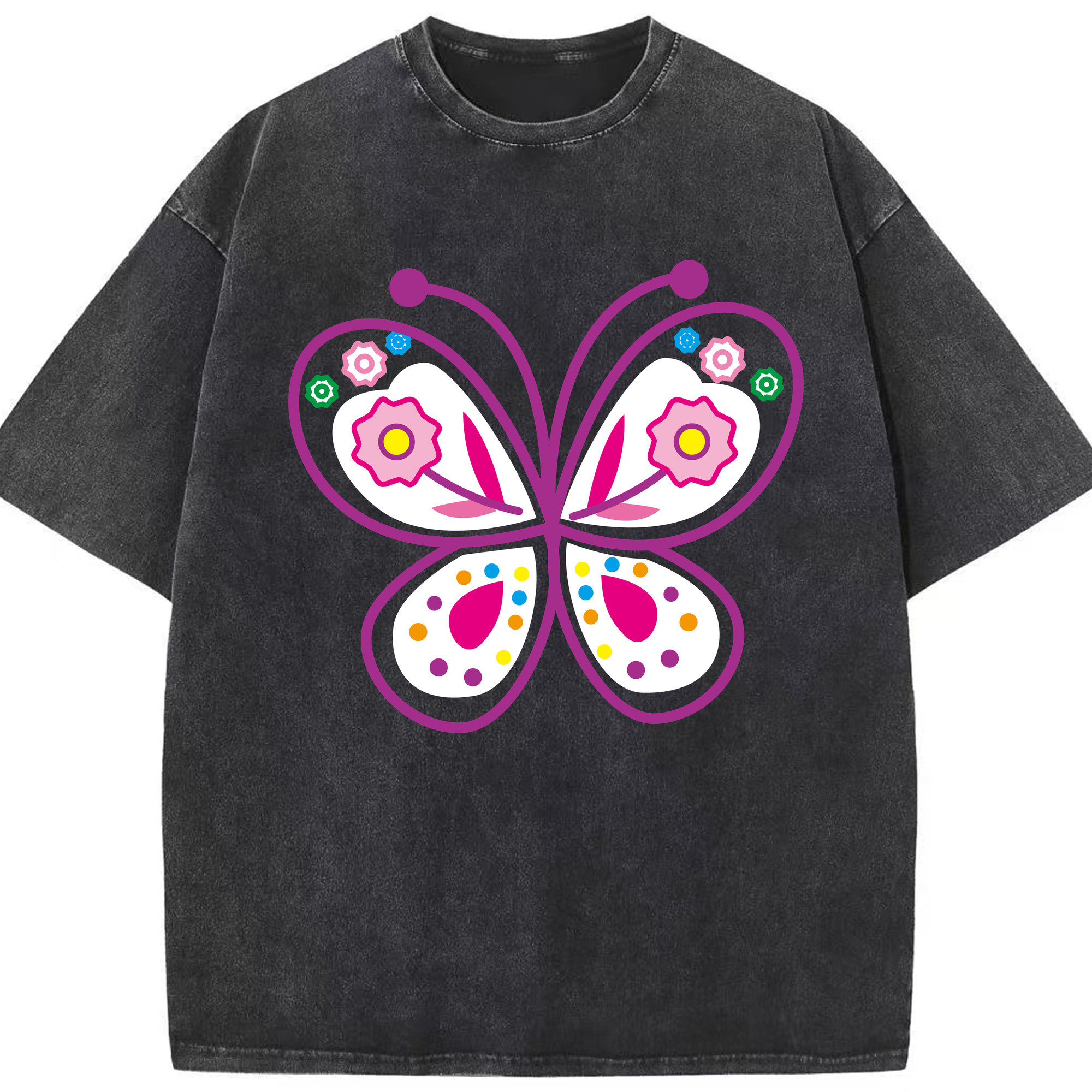 （画像用） Hello Kitty ハローキティ 綿100% ヴィンテージ風 半袖Tシャツ（フロントプリント）