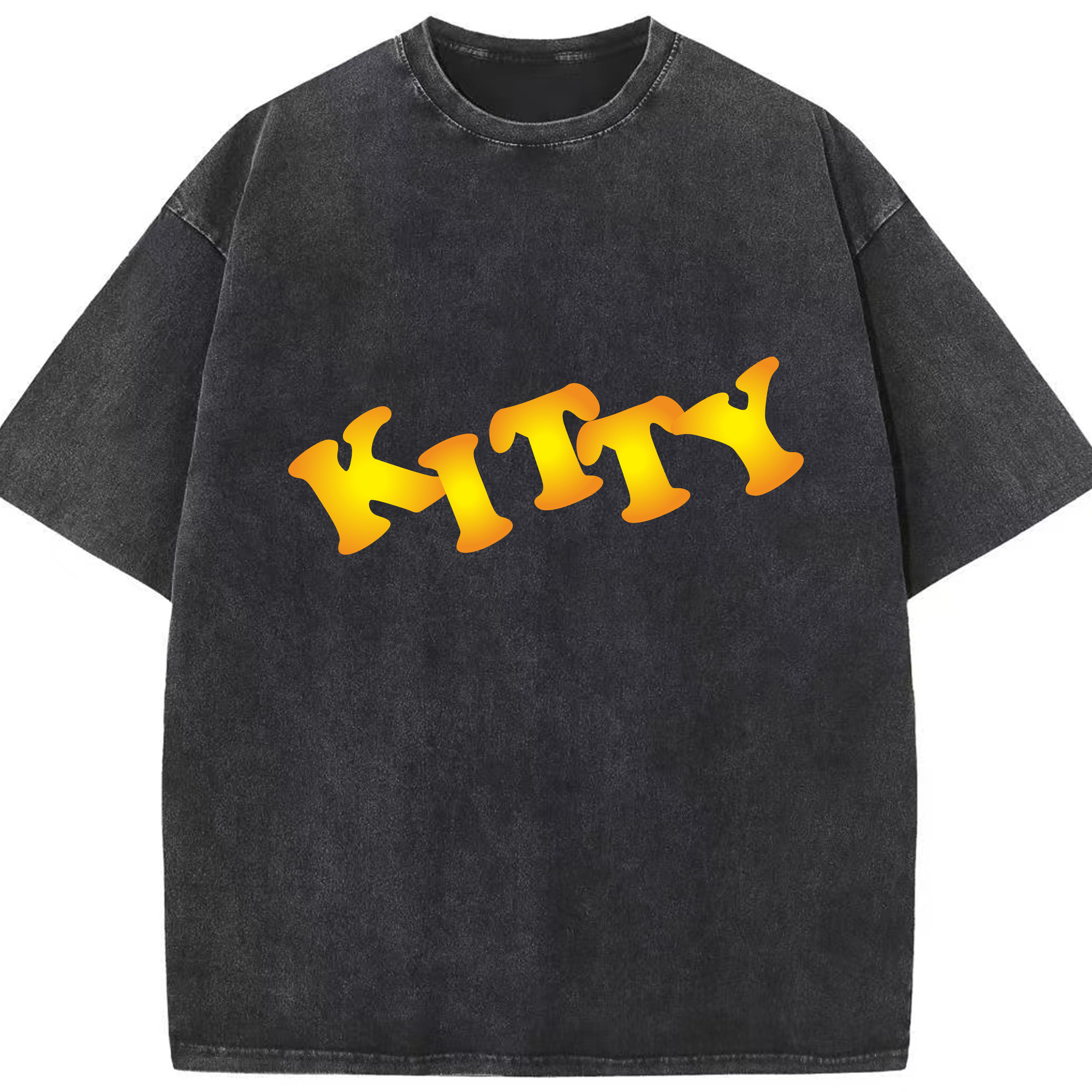 （画像用） Hello Kitty ハローキティ 綿100% ヴィンテージ風 半袖Tシャツ（フロントプリント）