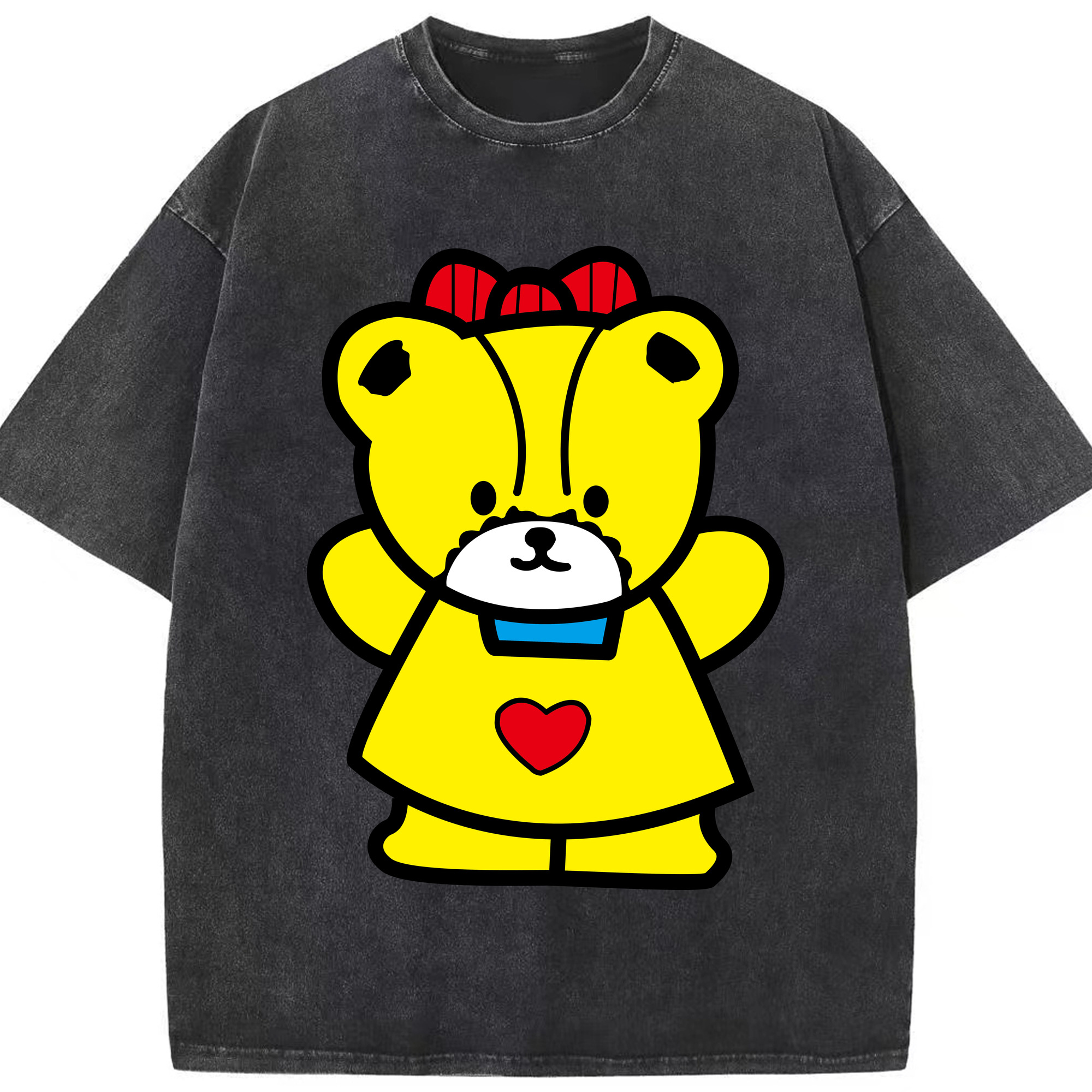 （画像用） Hello Kitty ハローキティ 綿100% ヴィンテージ風 半袖Tシャツ（フロントプリント）