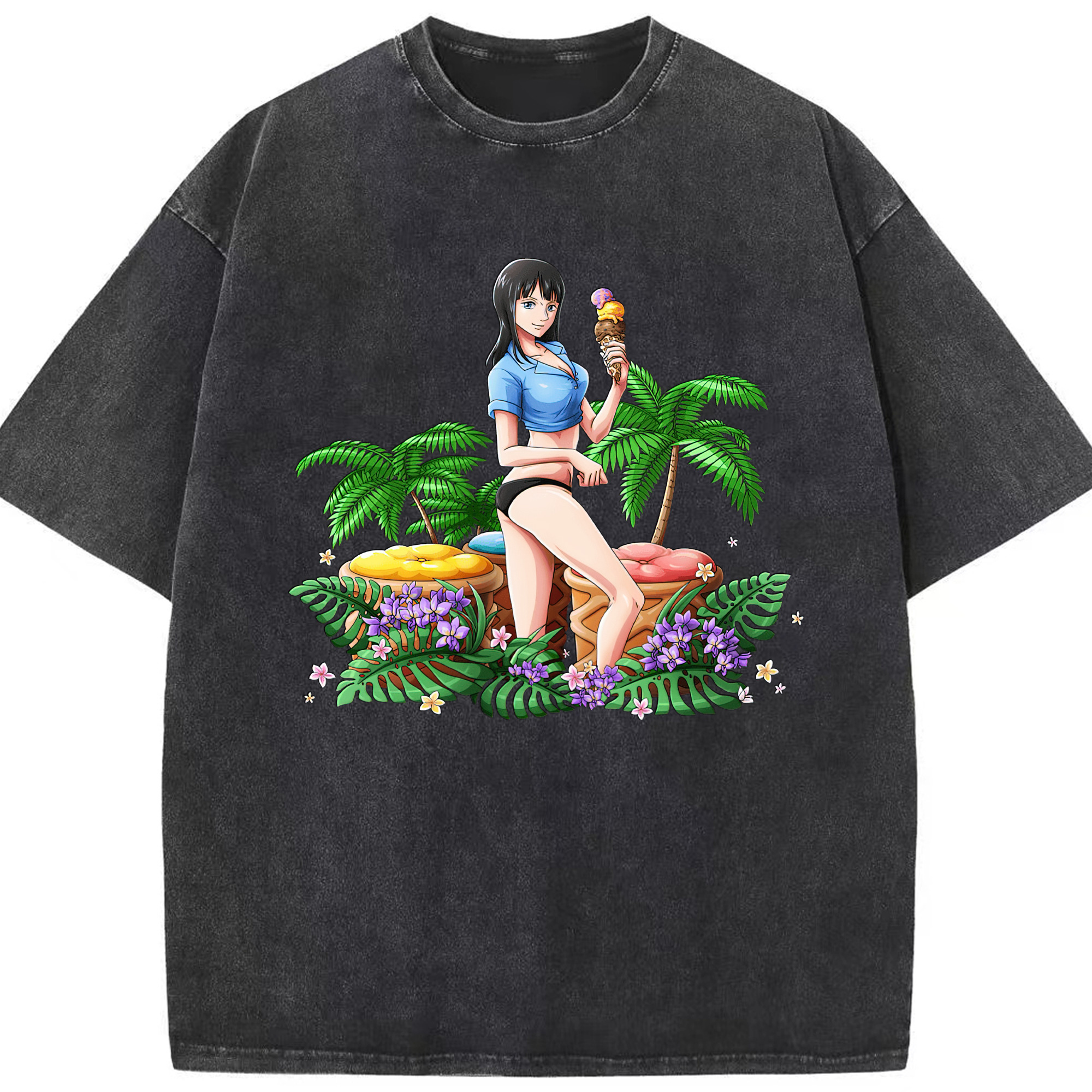 （画像用） Hello Kitty ハローキティ 綿100% ヴィンテージ風 半袖Tシャツ（フロントプリント）