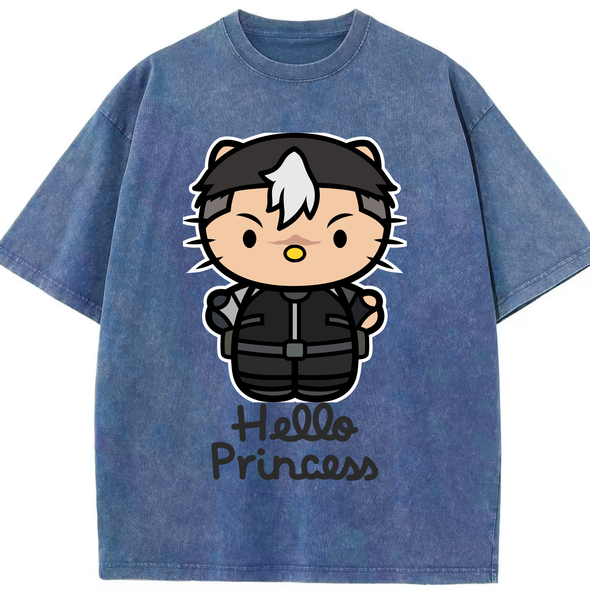 （画像用） Hello Kitty ハローキティ 綿100% ヴィンテージ風 半袖Tシャツ（フロントプリント）