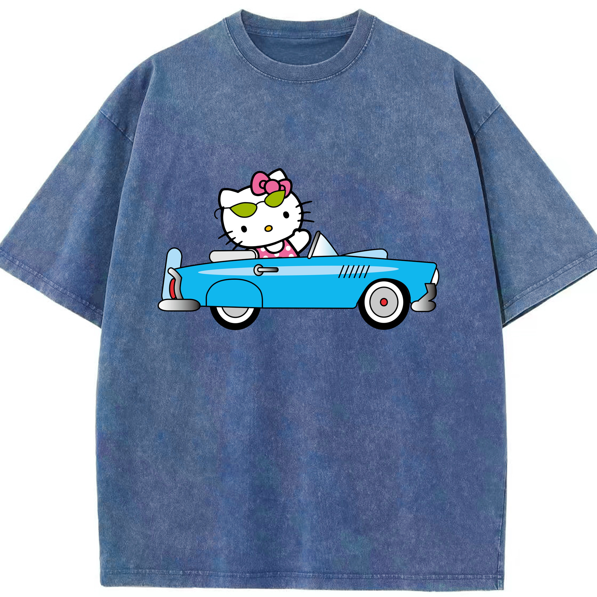（画像用） Hello Kitty ハローキティ 綿100% ヴィンテージ風 半袖Tシャツ（フロントプリント）