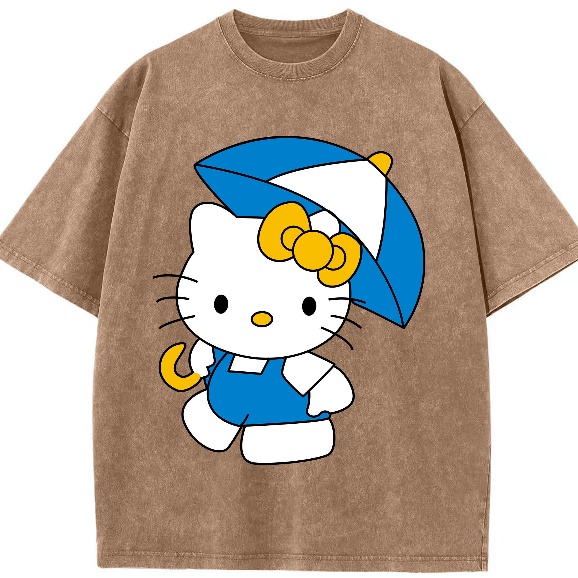 （画像用） Hello Kitty ハローキティ 綿100% ヴィンテージ風 半袖Tシャツ（フロントプリント）