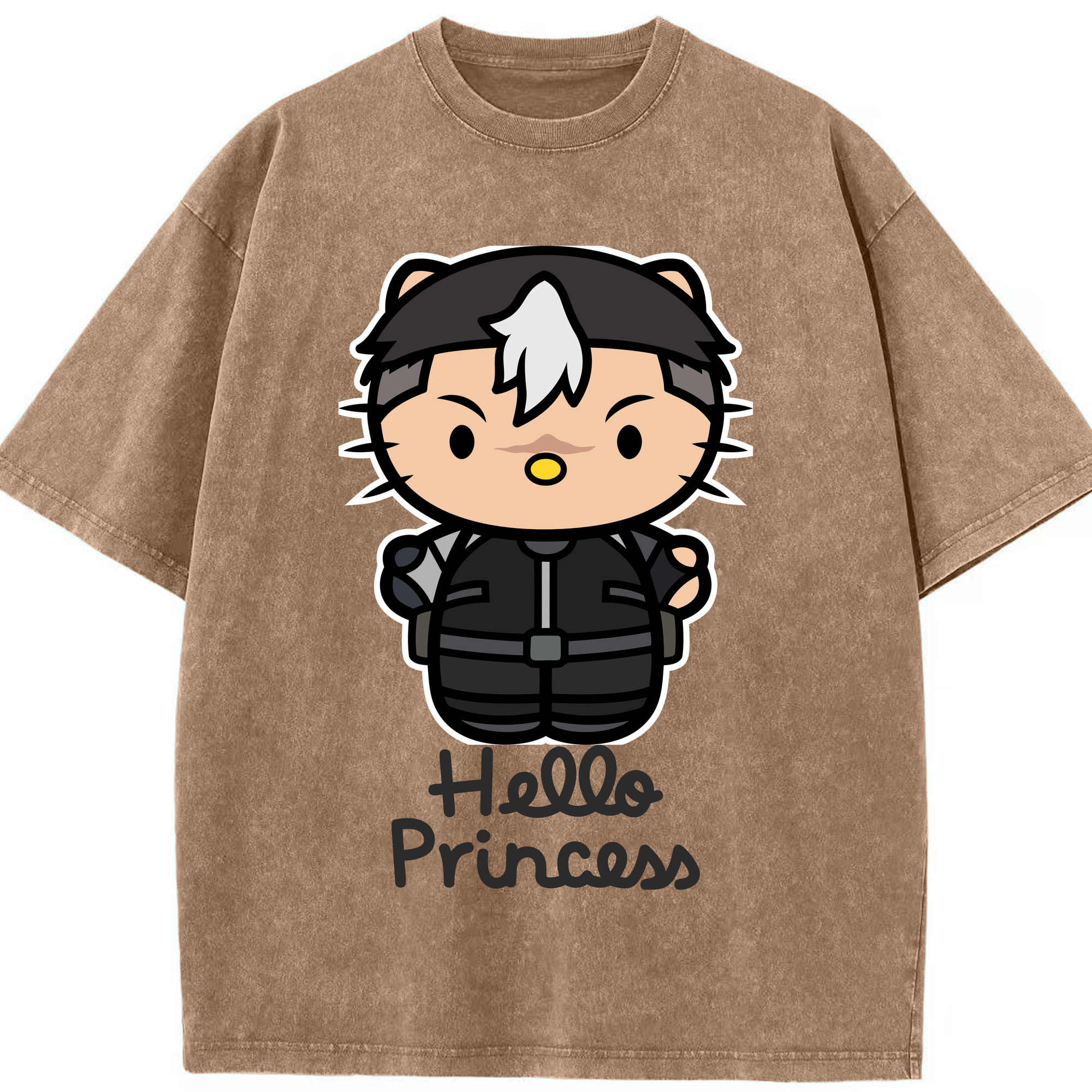 （画像用） Hello Kitty ハローキティ 綿100% ヴィンテージ風 半袖Tシャツ（フロントプリント）