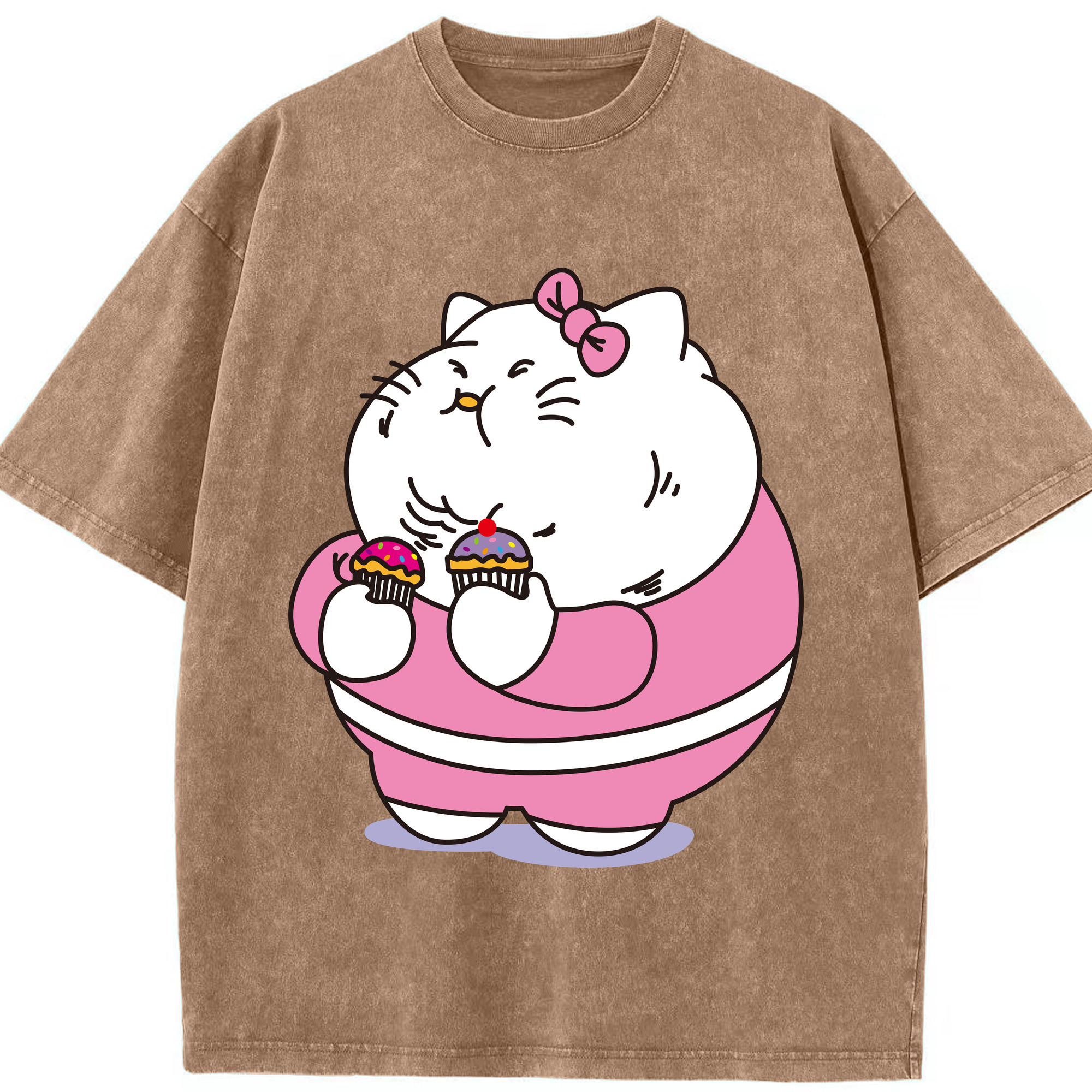 （画像用） Hello Kitty ハローキティ 綿100% ヴィンテージ風 半袖Tシャツ（フロントプリント）