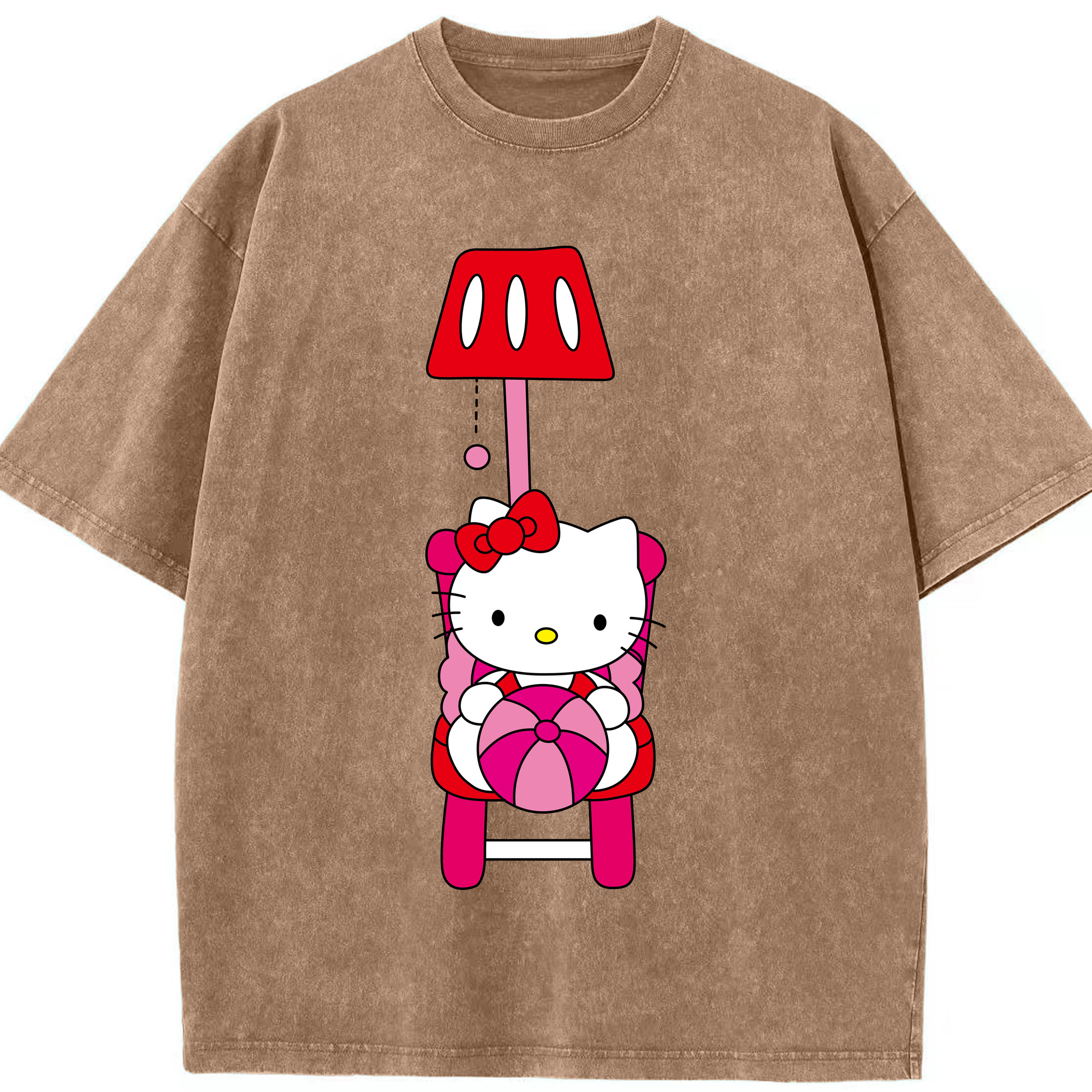 （画像用） Hello Kitty ハローキティ 綿100% ヴィンテージ風 半袖Tシャツ（フロントプリント）