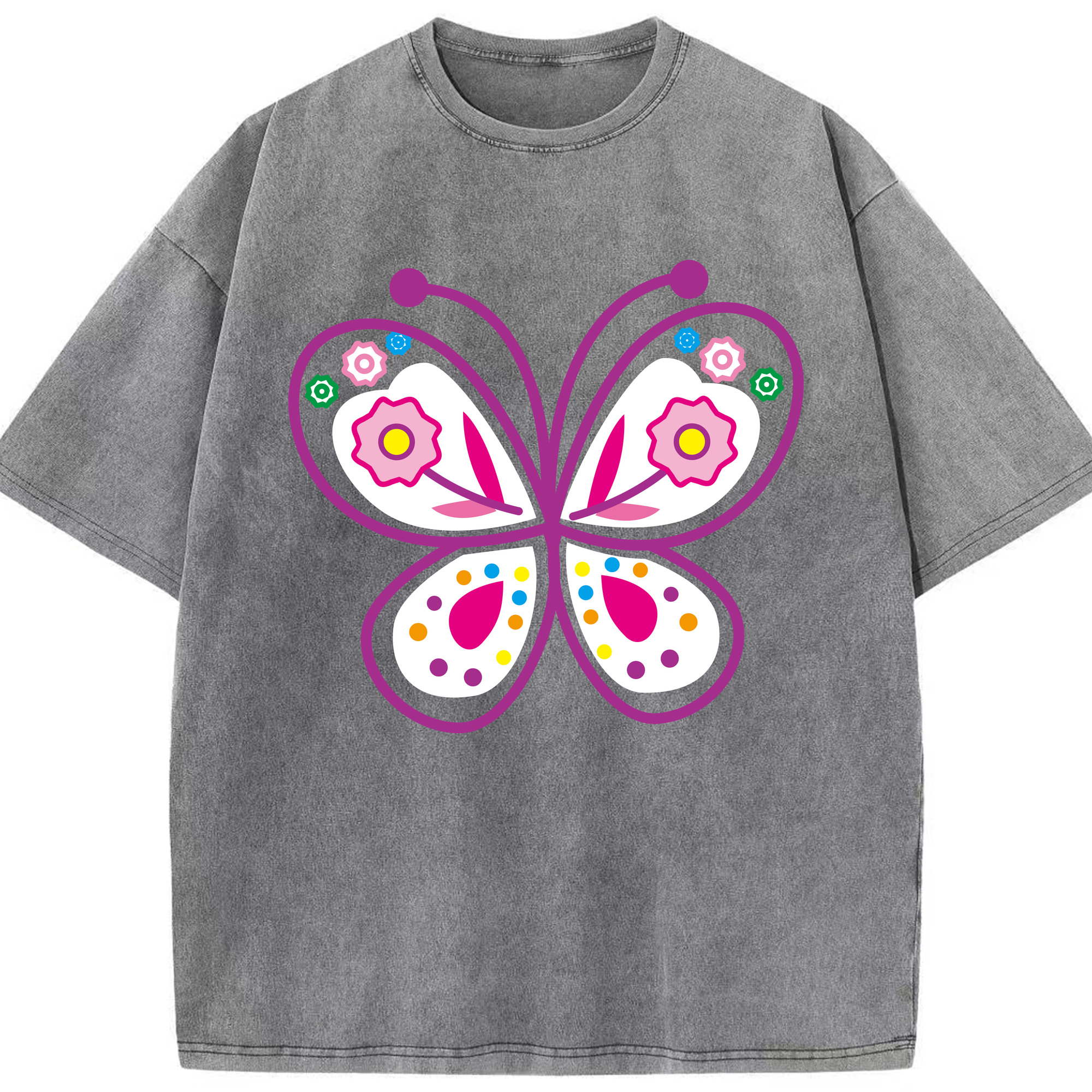 （画像用） Hello Kitty ハローキティ 綿100% ヴィンテージ風 半袖Tシャツ（フロントプリント）