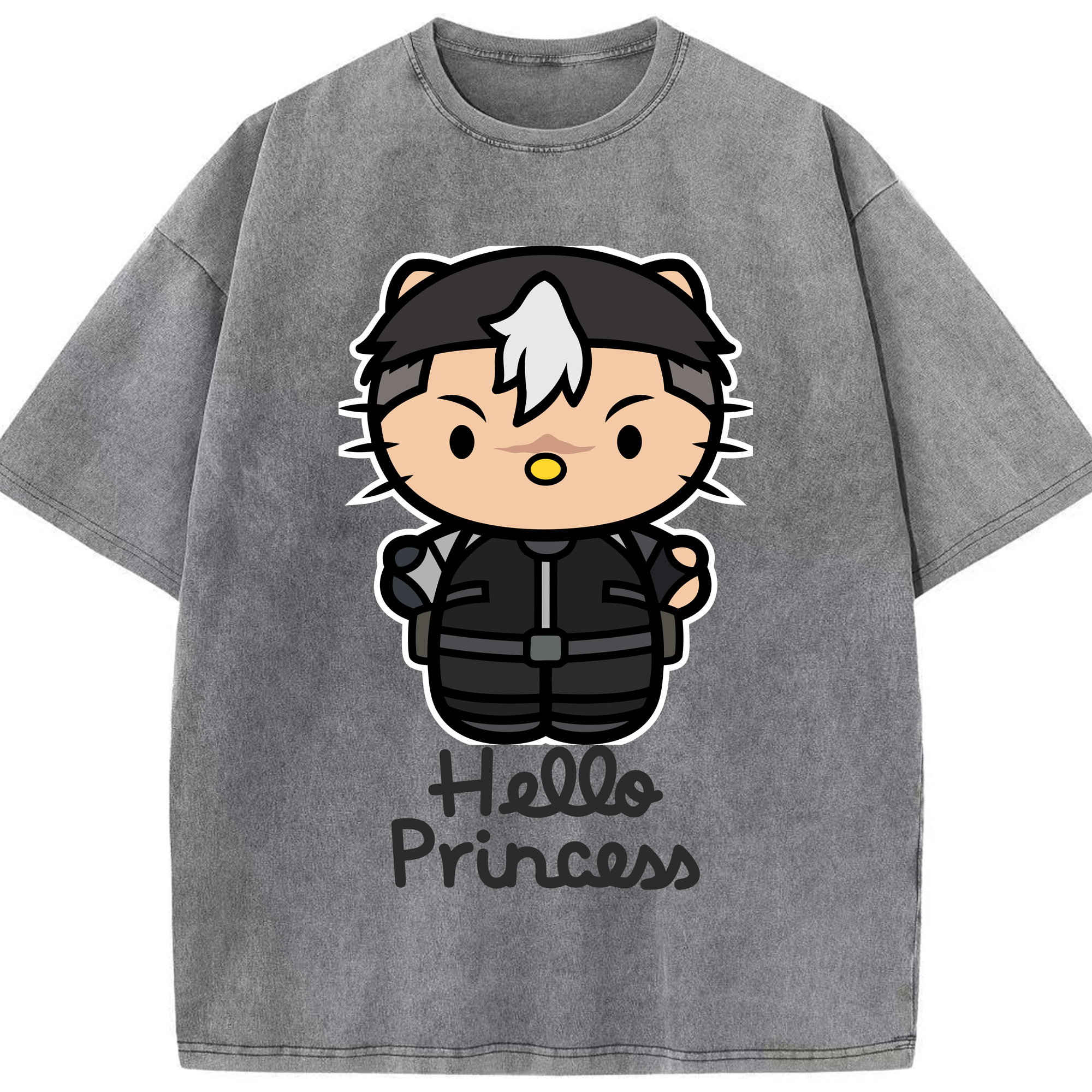 （画像用） Hello Kitty ハローキティ 綿100% ヴィンテージ風 半袖Tシャツ（フロントプリント）