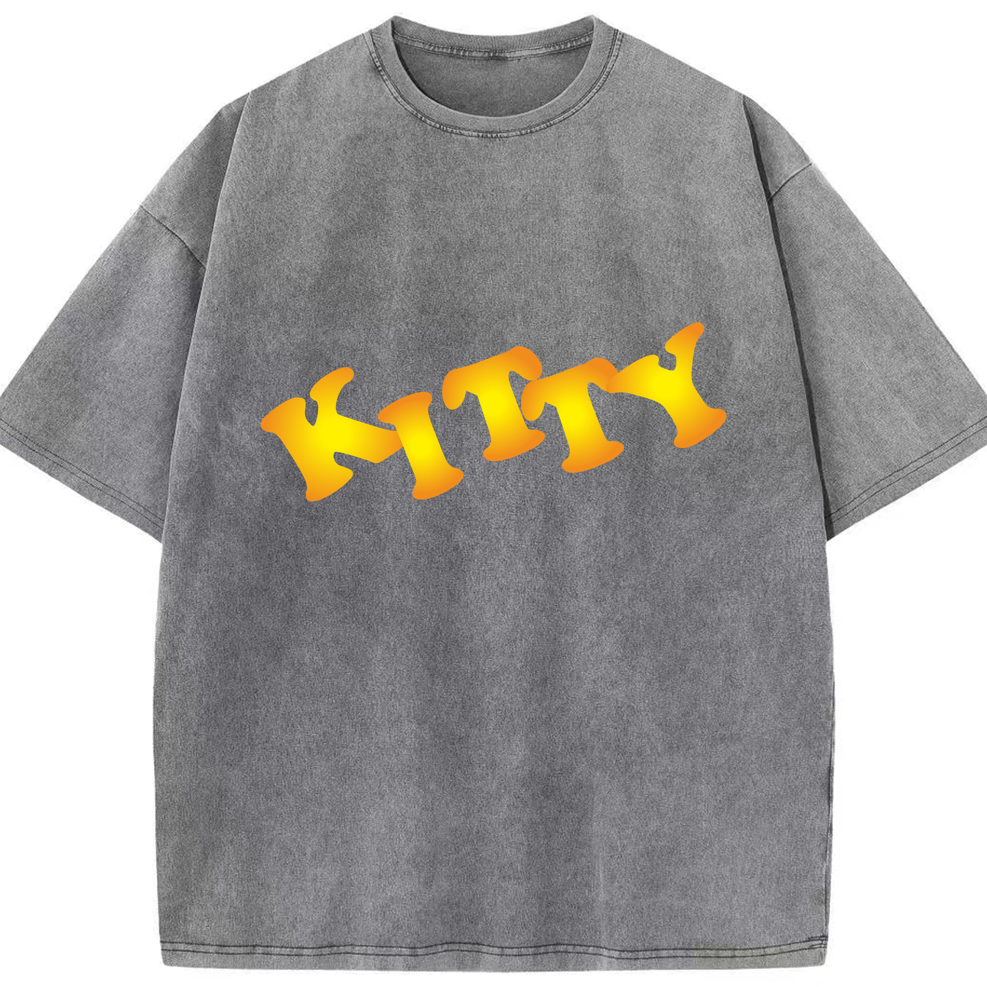 （画像用） Hello Kitty ハローキティ 綿100% ヴィンテージ風 半袖Tシャツ（フロントプリント）