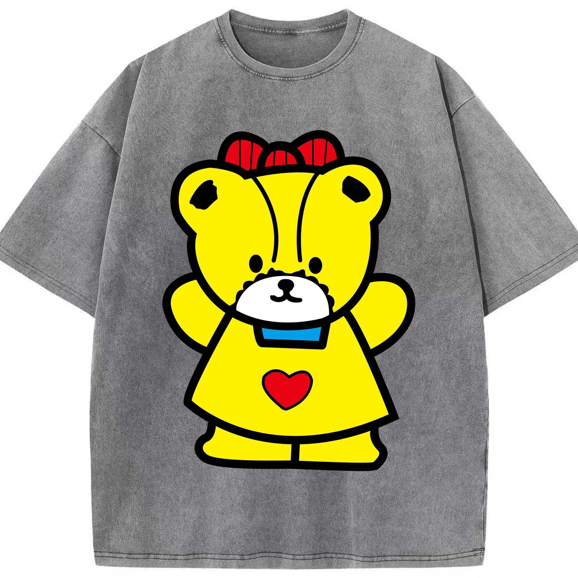 （画像用） Hello Kitty ハローキティ 綿100% ヴィンテージ風 半袖Tシャツ（フロントプリント）