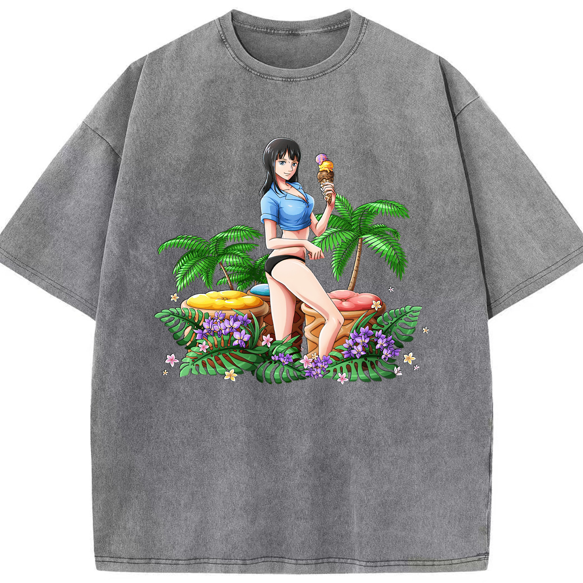 （画像用） Hello Kitty ハローキティ 綿100% ヴィンテージ風 半袖Tシャツ（フロントプリント）
