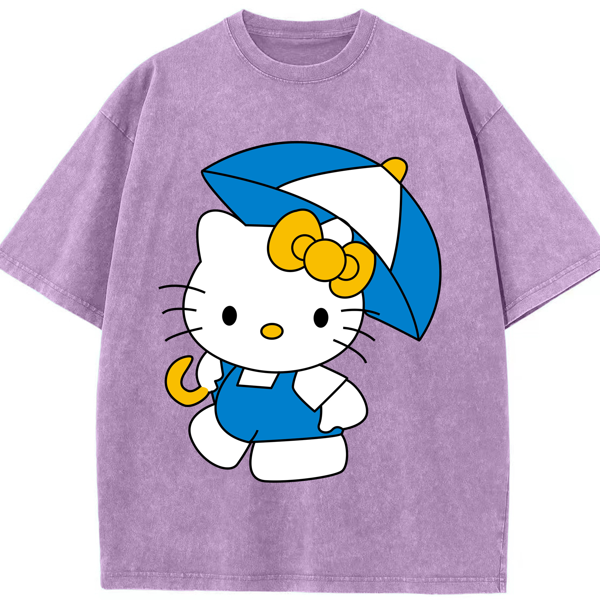 （画像用） Hello Kitty ハローキティ 綿100% ヴィンテージ風 半袖Tシャツ（フロントプリント）