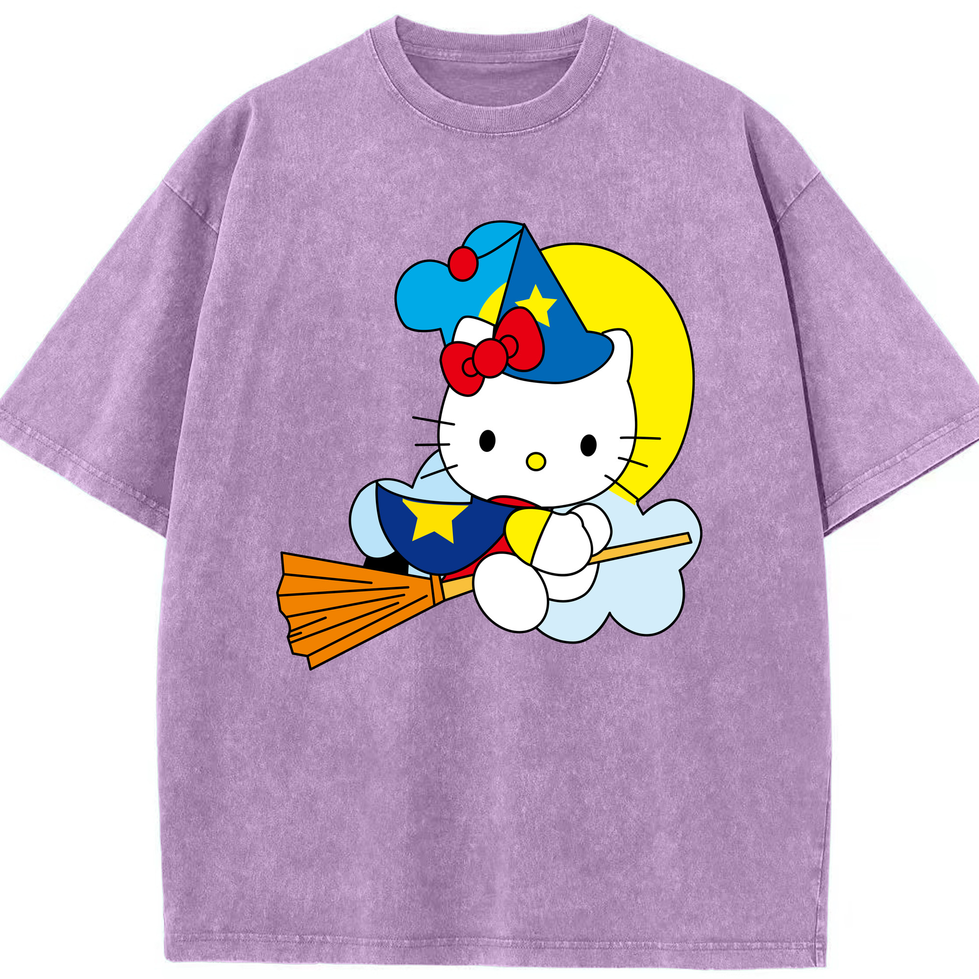 （画像用） Hello Kitty ハローキティ 綿100% ヴィンテージ風 半袖Tシャツ（フロントプリント）