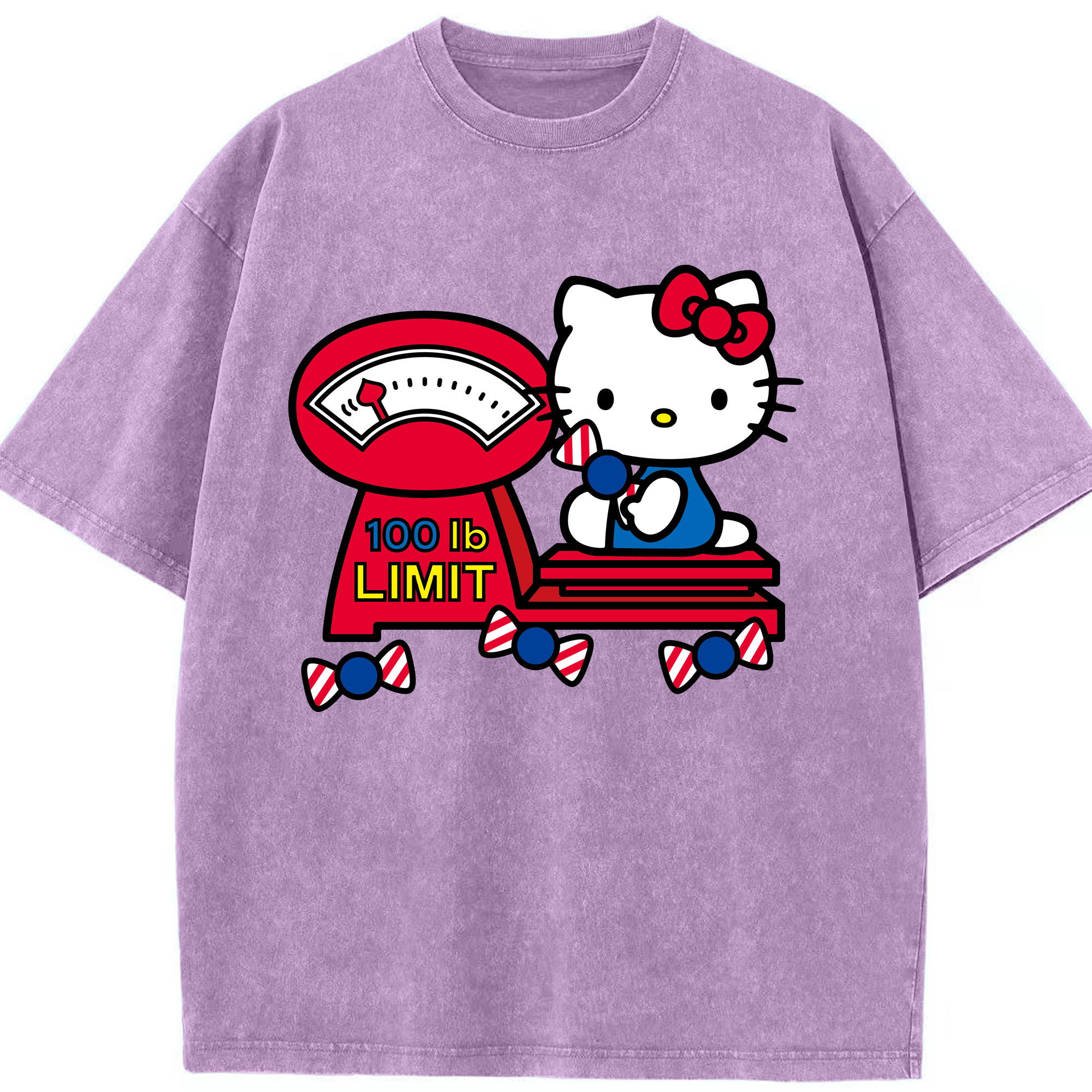 （画像用） Hello Kitty ハローキティ 綿100% ヴィンテージ風 半袖Tシャツ（フロントプリント）