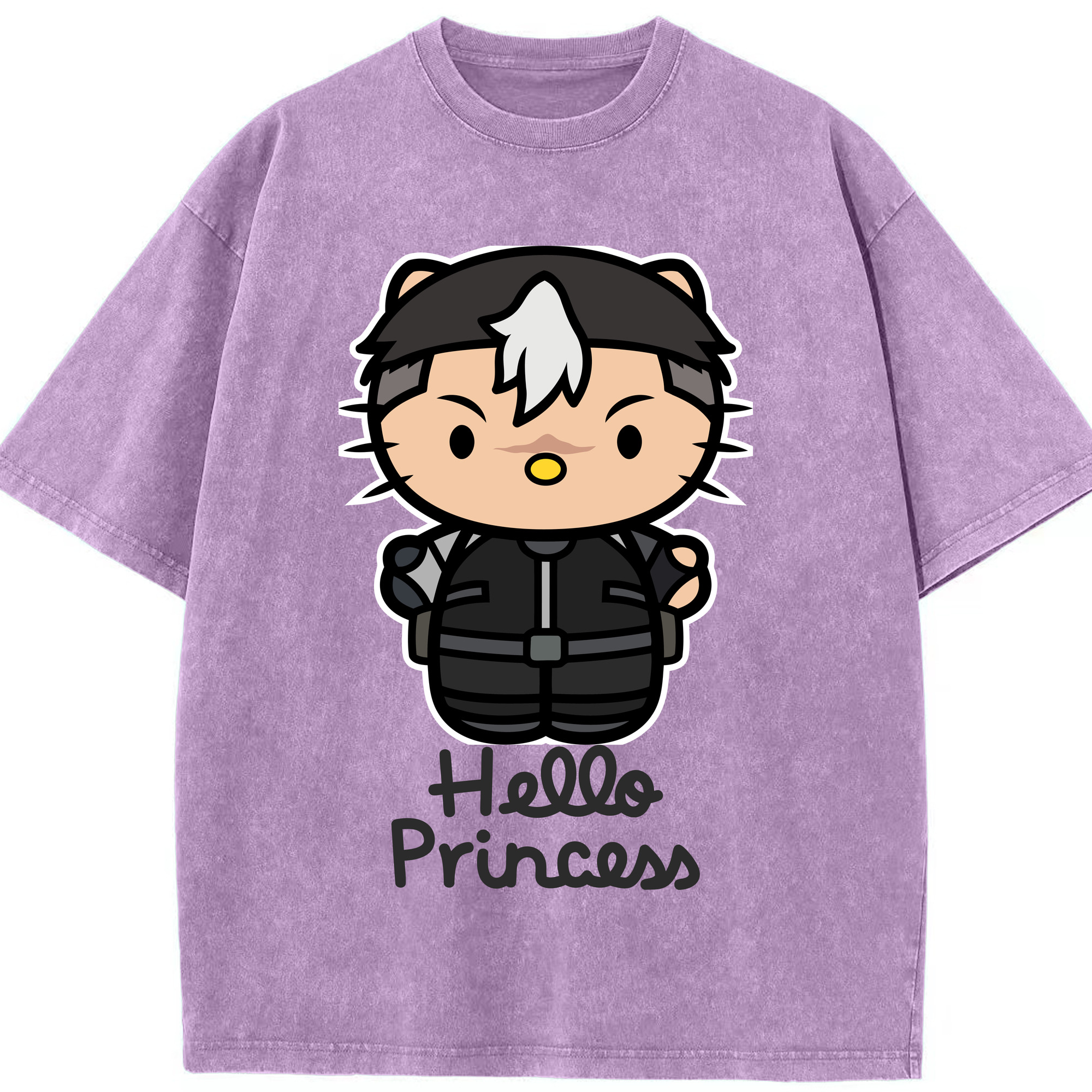 （画像用） Hello Kitty ハローキティ 綿100% ヴィンテージ風 半袖Tシャツ（フロントプリント）