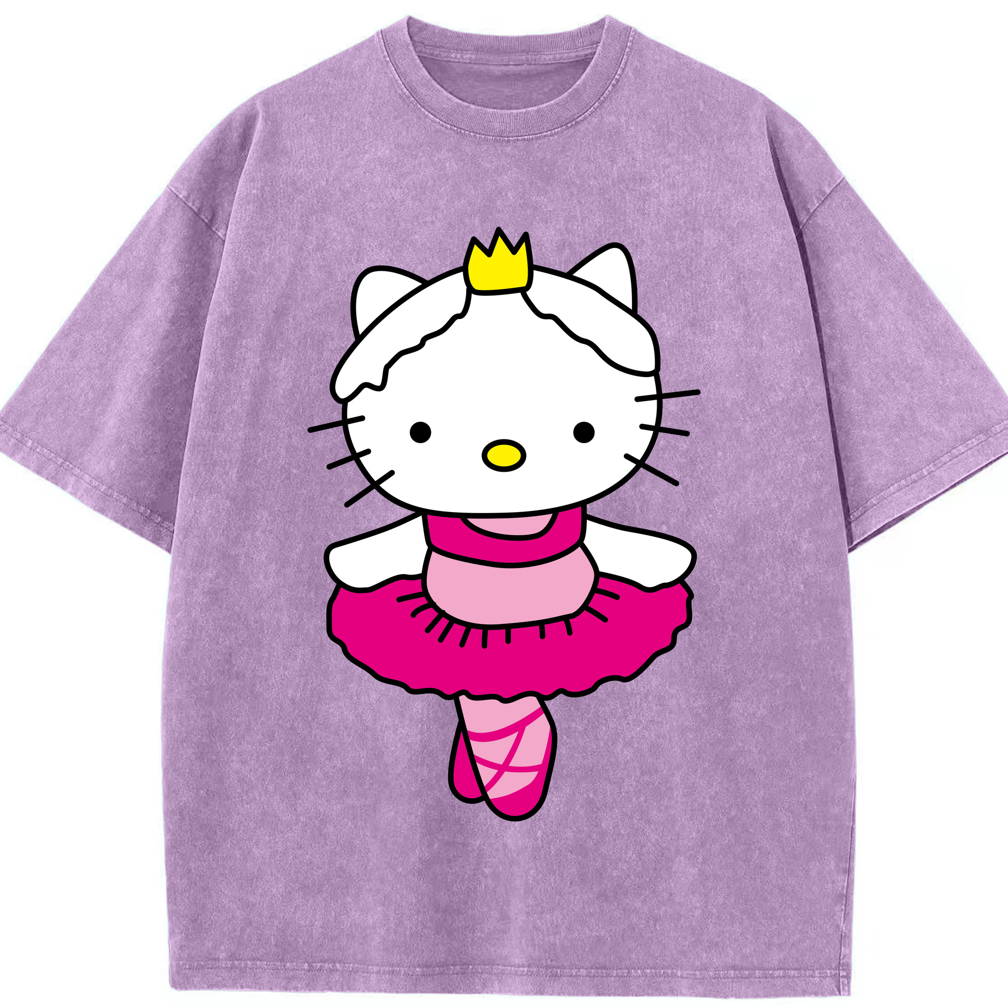（画像用） Hello Kitty ハローキティ 綿100% ヴィンテージ風 半袖Tシャツ（フロントプリント）