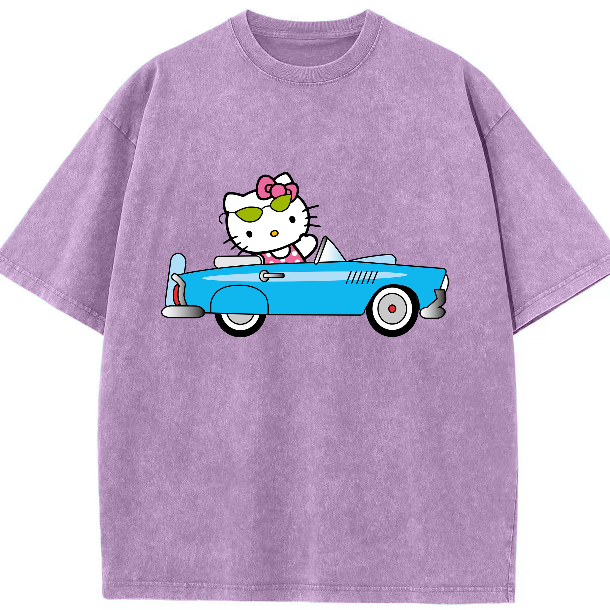 （画像用） Hello Kitty ハローキティ 綿100% ヴィンテージ風 半袖Tシャツ（フロントプリント）