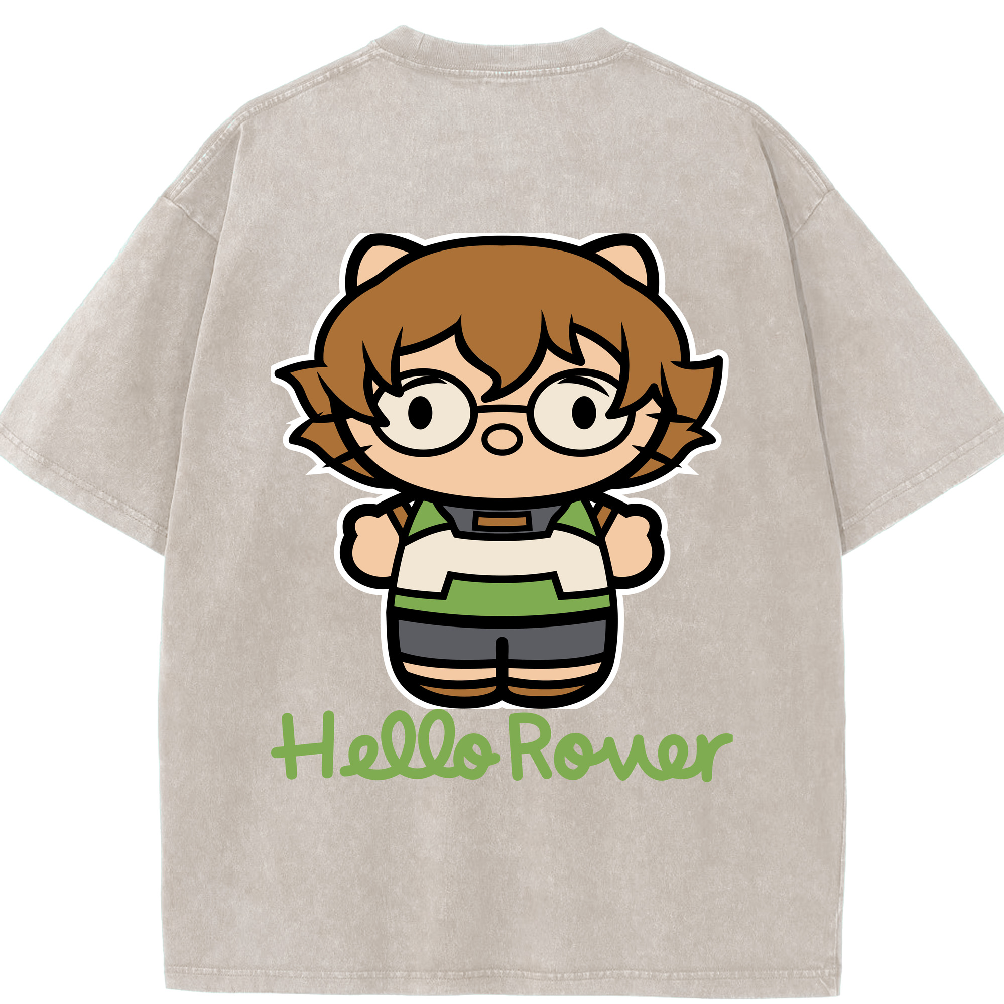 （画像用） Hello Kitty ハローキティ 綿100% ヴィンテージ風 半袖Tシャツ（背面プリント）