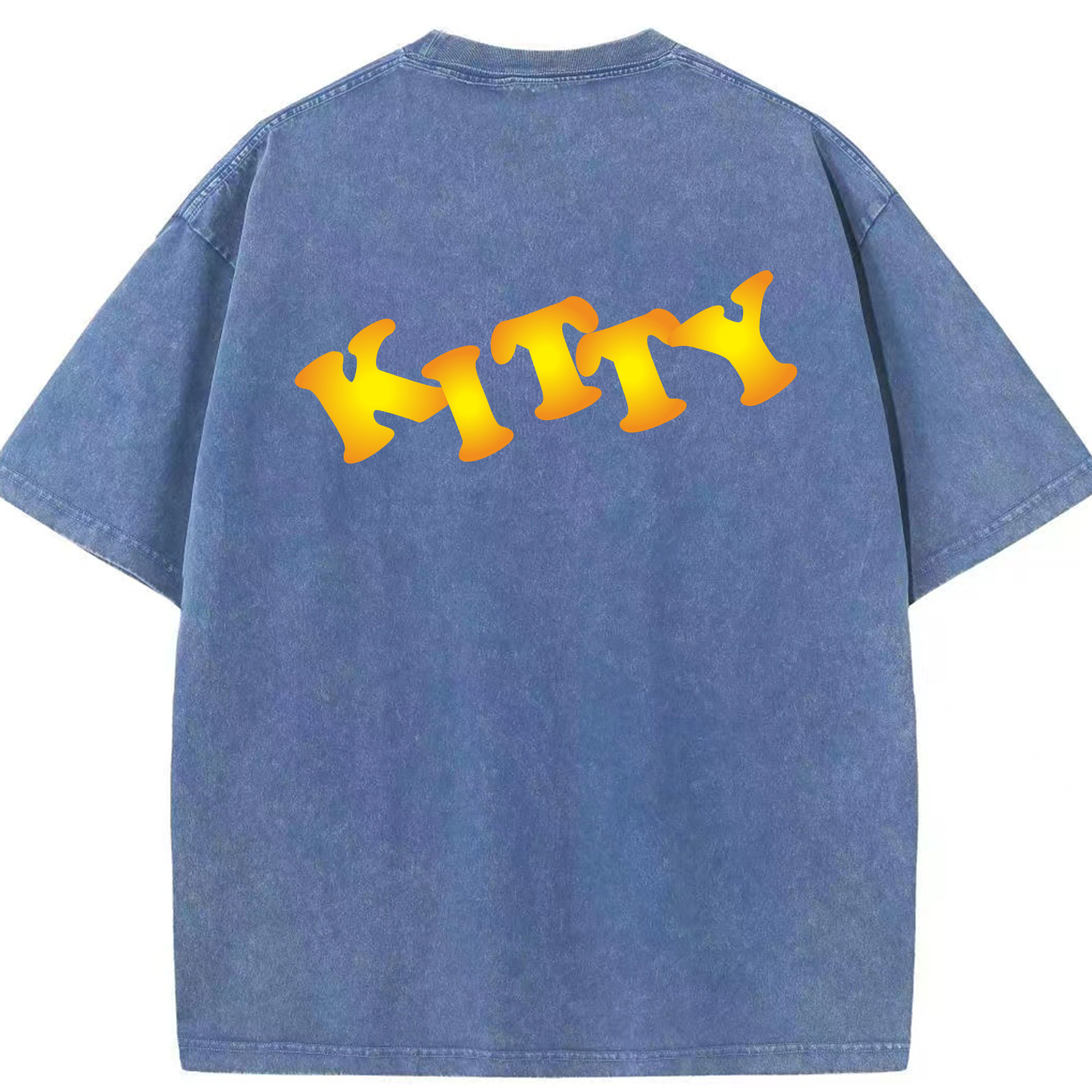 （画像用） Hello Kitty ハローキティ 綿100% ヴィンテージ風 半袖Tシャツ（背面プリント）