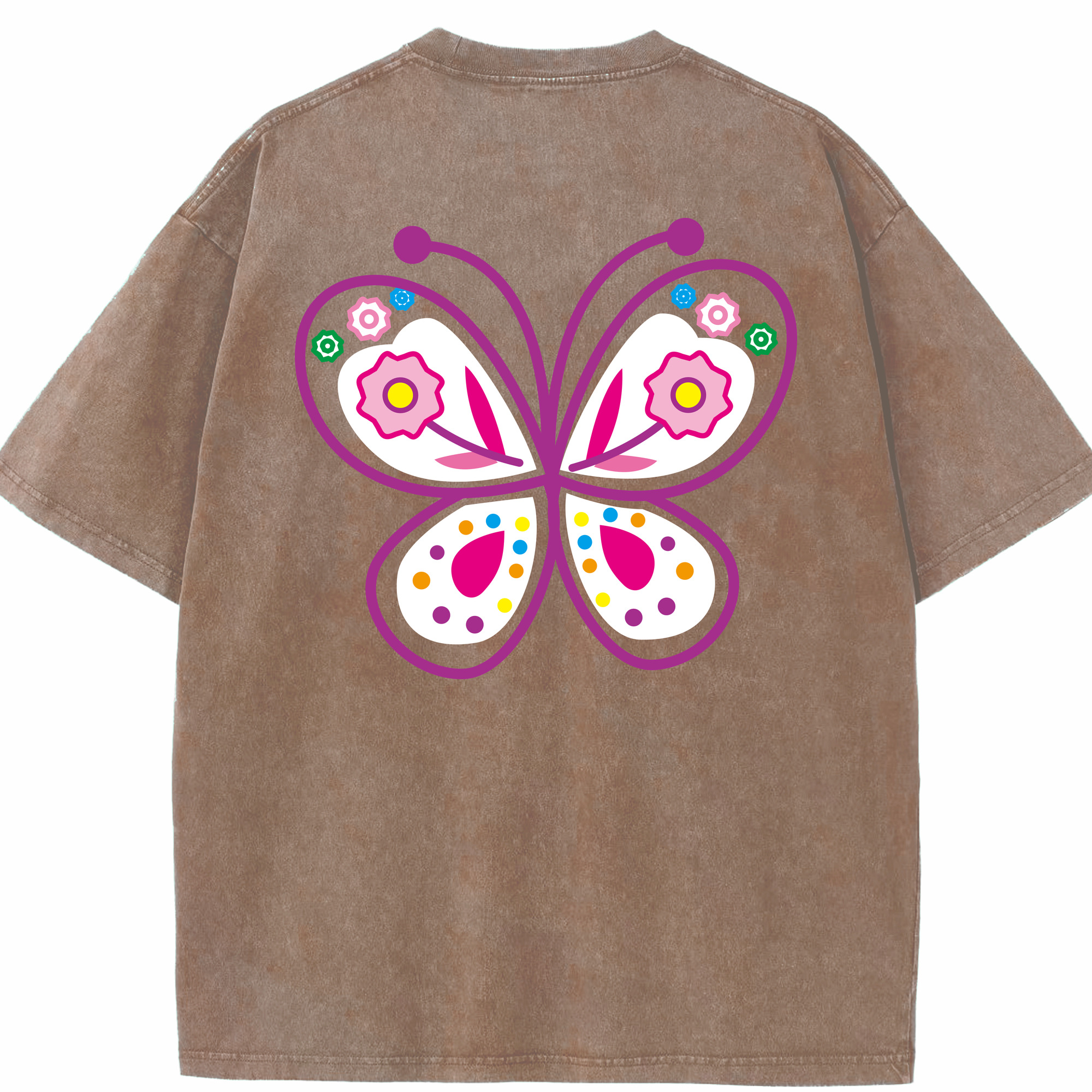 （画像用） Hello Kitty ハローキティ 綿100% ヴィンテージ風 半袖Tシャツ（背面プリント）