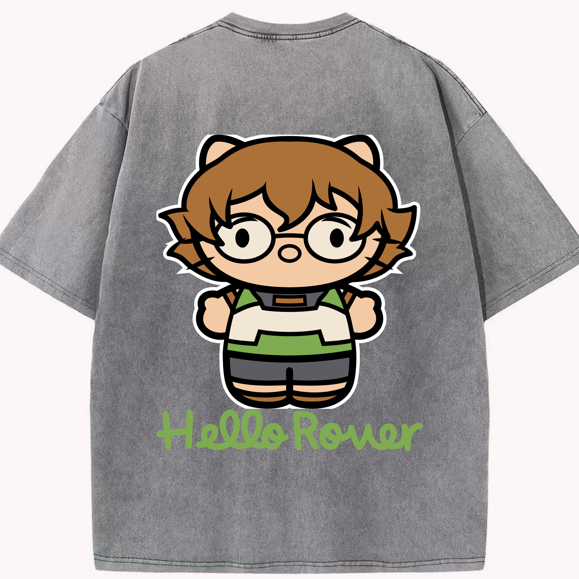 （画像用） Hello Kitty ハローキティ 綿100% ヴィンテージ風 半袖Tシャツ（背面プリント）