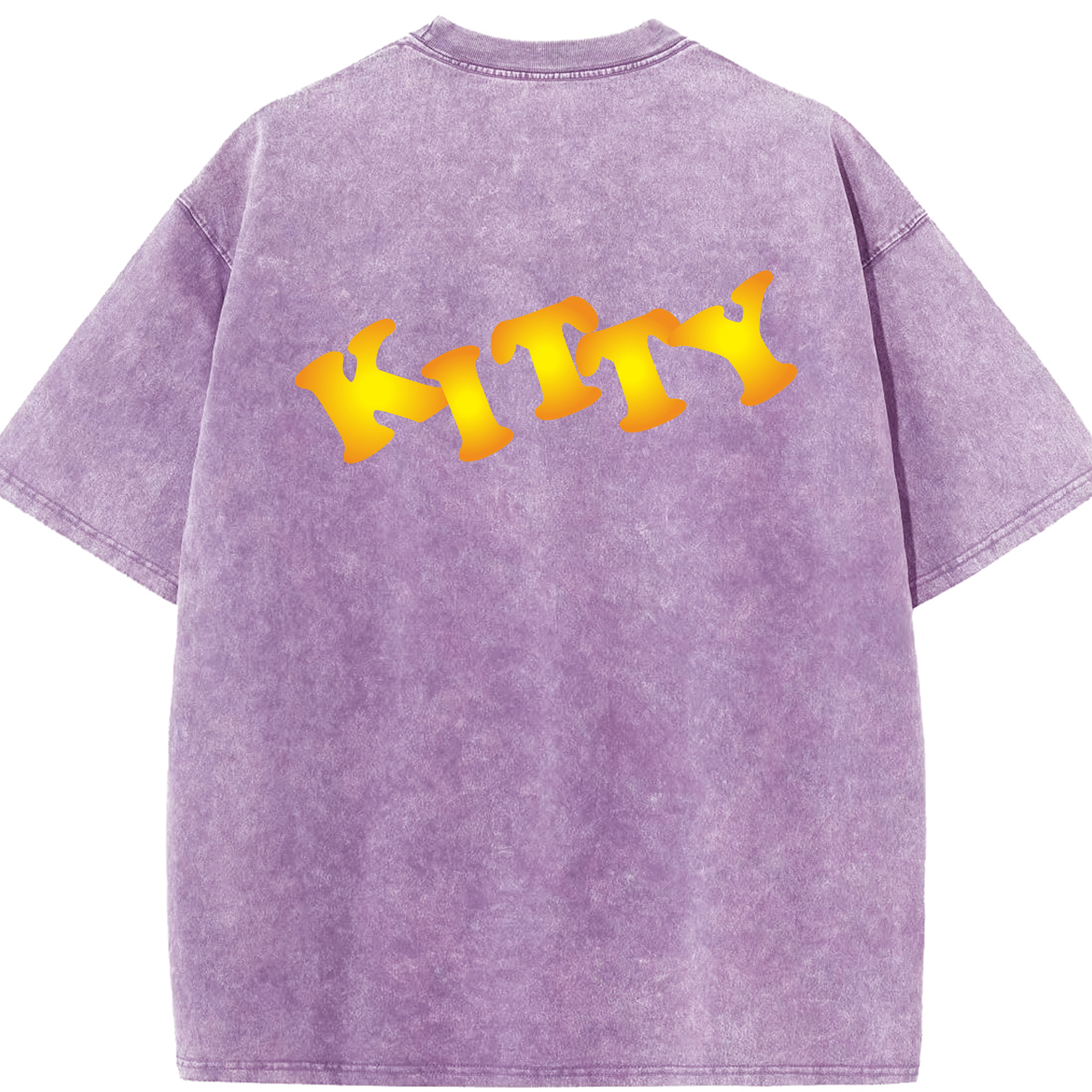 （画像用） Hello Kitty ハローキティ 綿100% ヴィンテージ風 半袖Tシャツ（背面プリント）