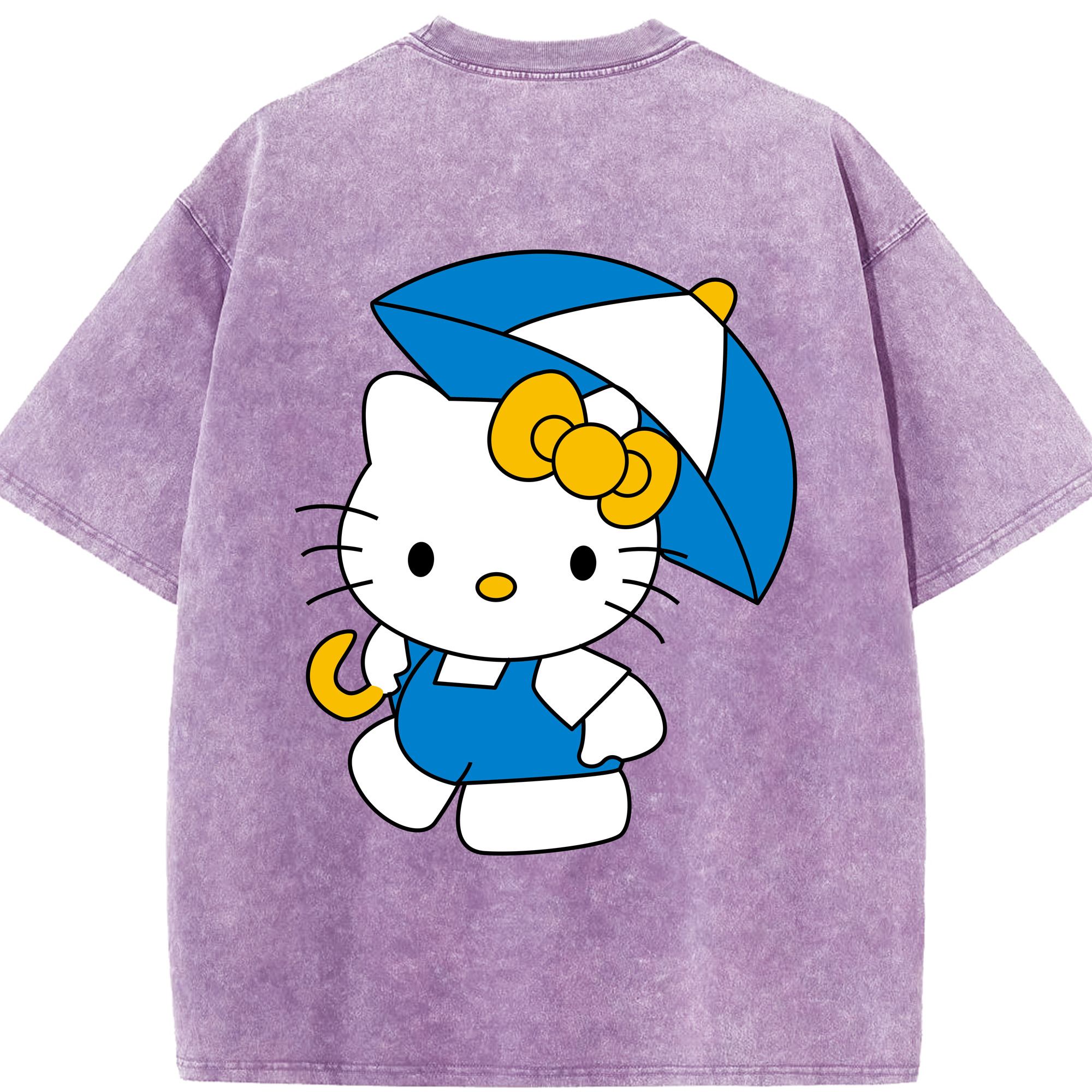 （画像用） Hello Kitty ハローキティ 綿100% ヴィンテージ風 半袖Tシャツ（背面プリント）