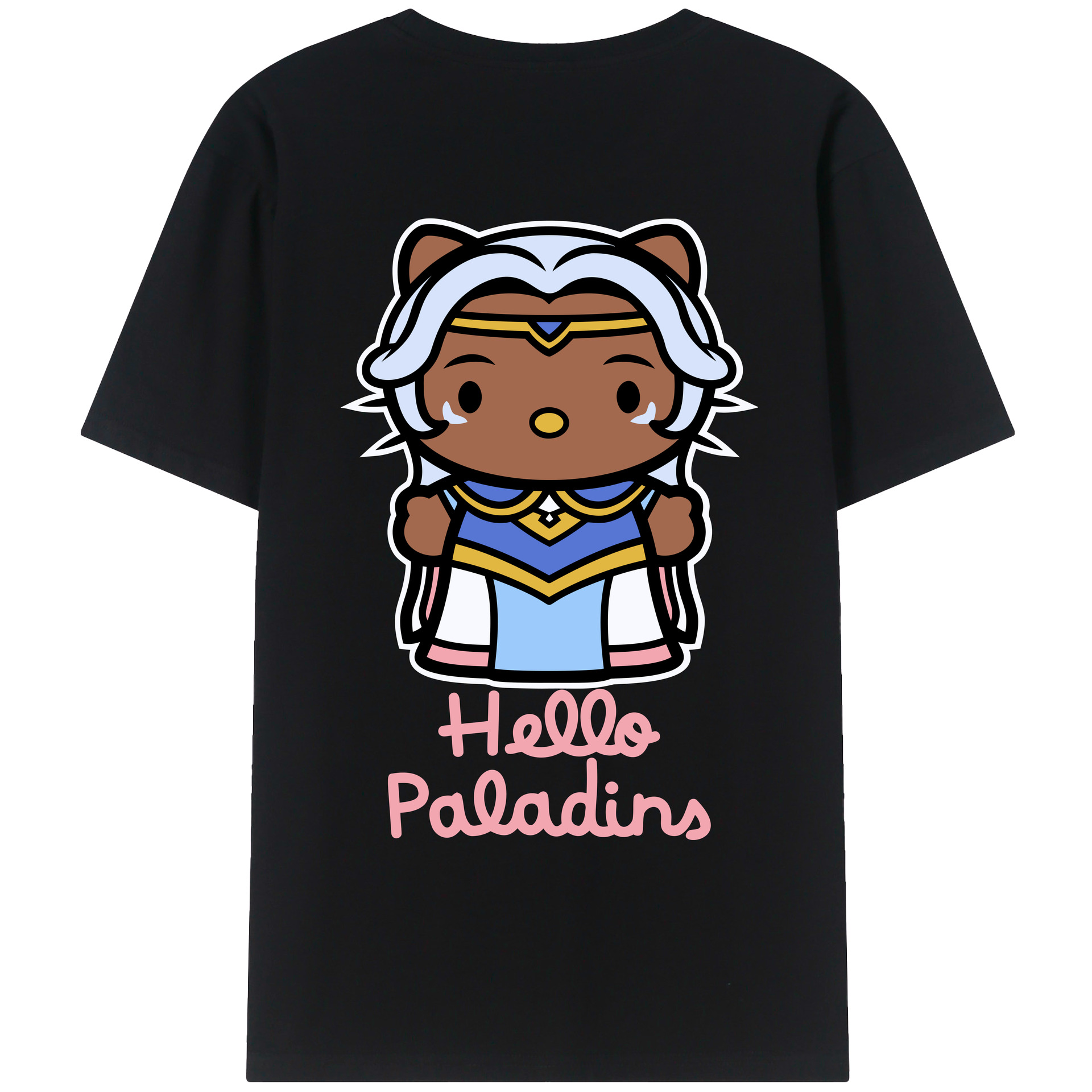 （画像用） Hello Kitty ハローキティ 綿100％ メンズ半袖Tシャツ（バックプリント） 通気性