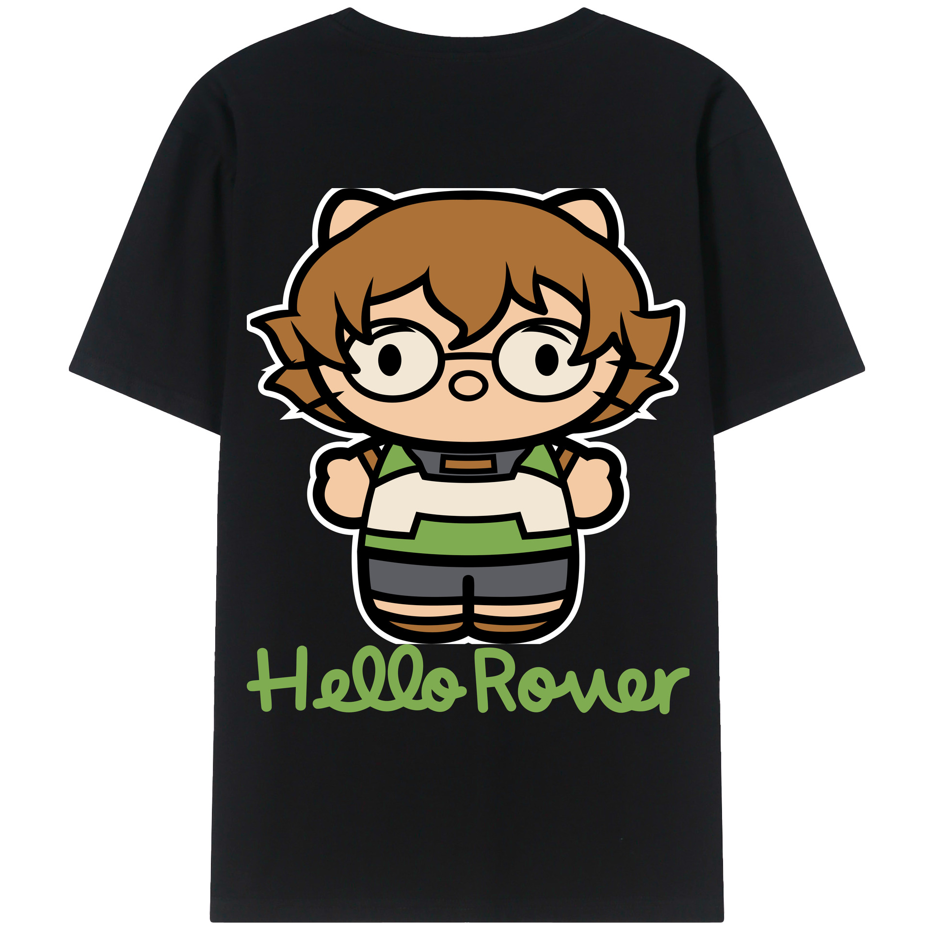 （画像用） Hello Kitty ハローキティ 綿100％ メンズ半袖Tシャツ（バックプリント） 通気性