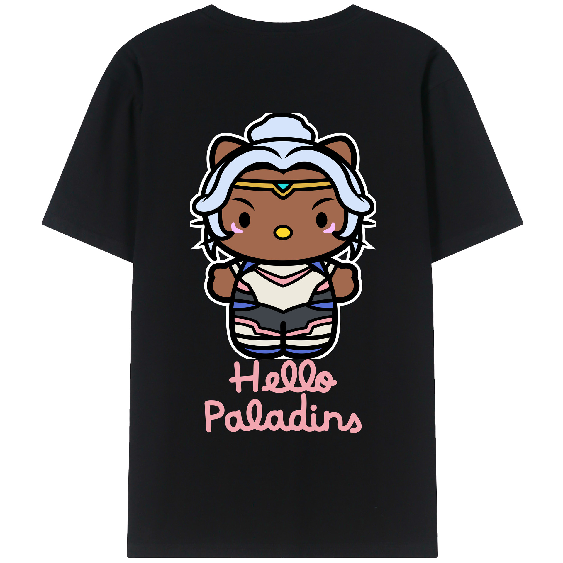 （画像用） Hello Kitty ハローキティ 綿100％ メンズ半袖Tシャツ（バックプリント） 通気性