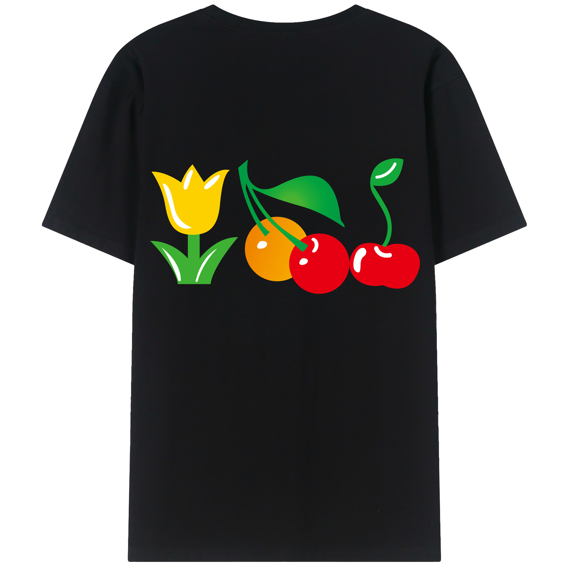 （画像用） Hello Kitty ハローキティ 綿100％ メンズ半袖Tシャツ（バックプリント） 通気性