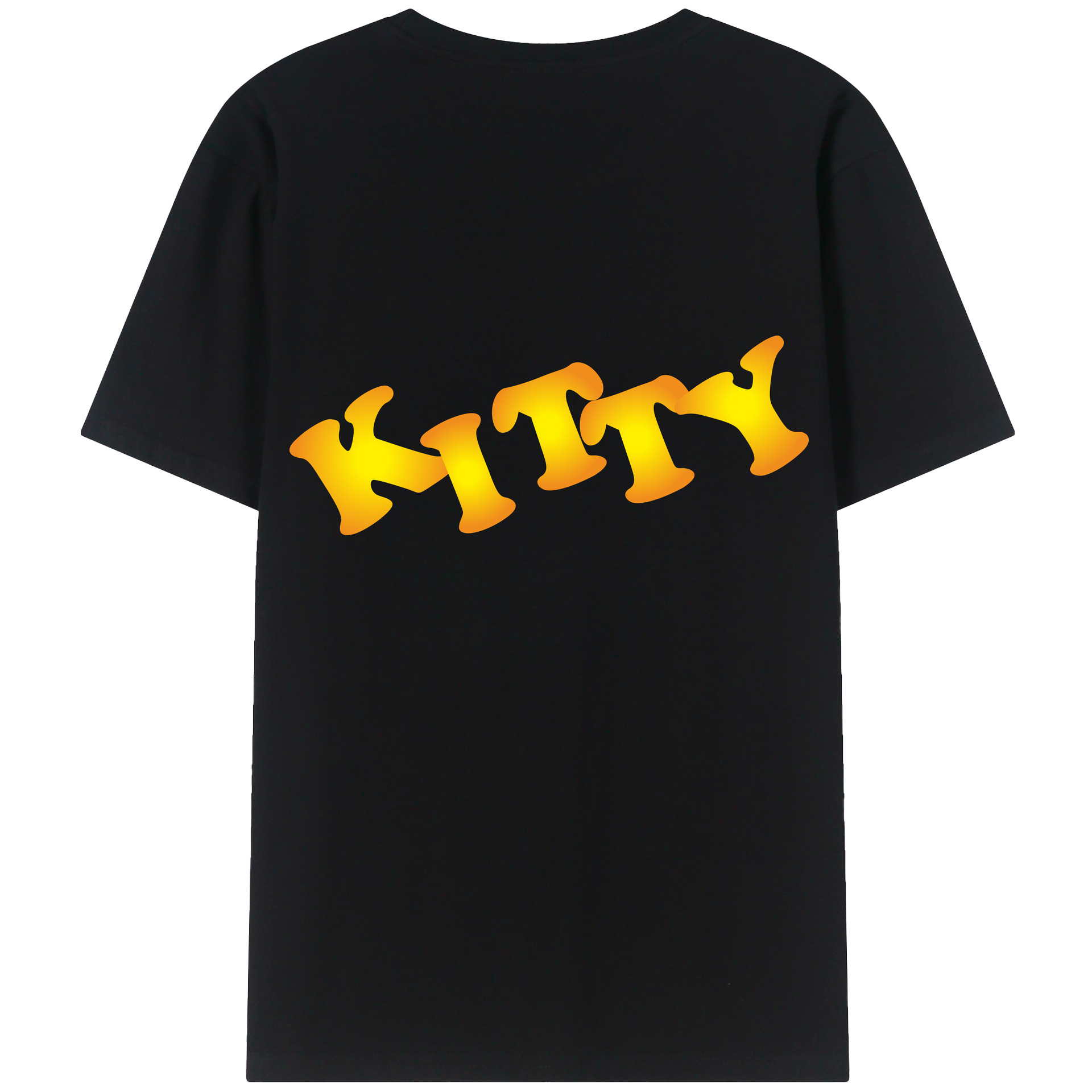 （画像用） Hello Kitty ハローキティ 綿100％ メンズ半袖Tシャツ（バックプリント） 通気性