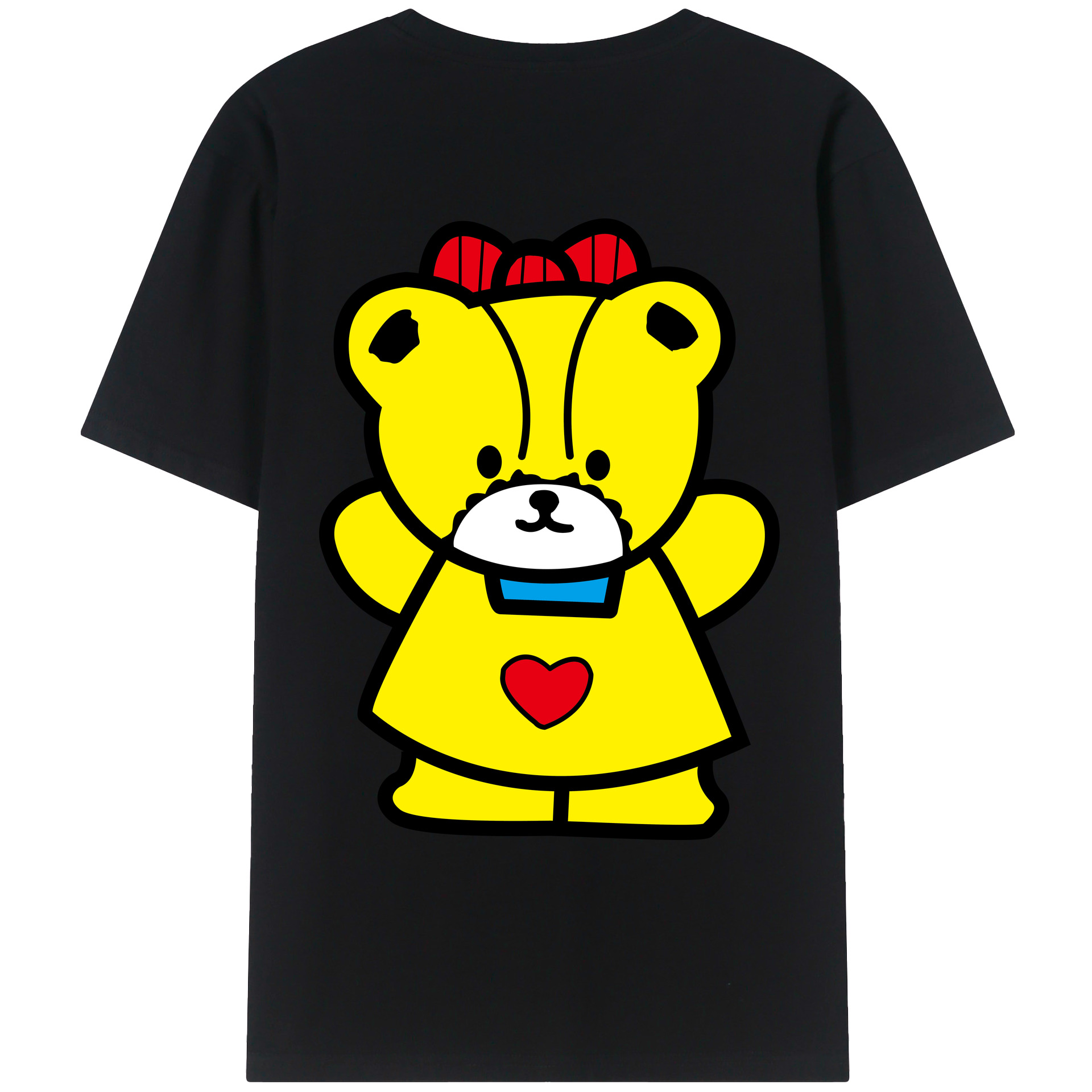 （画像用） Hello Kitty ハローキティ 綿100％ メンズ半袖Tシャツ（バックプリント） 通気性