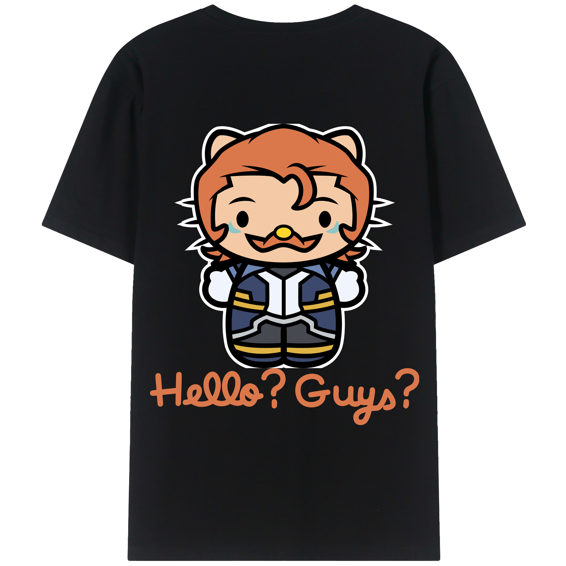 （画像用） Hello Kitty ハローキティ 綿100％ メンズ半袖Tシャツ（バックプリント） 通気性