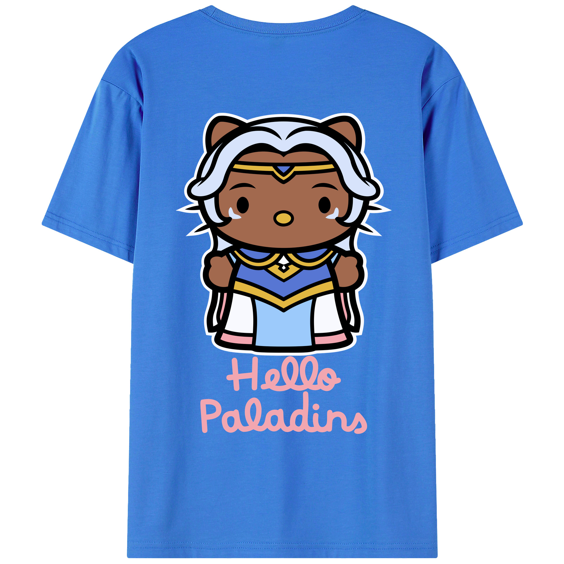 （画像用） Hello Kitty ハローキティ 綿100％ メンズ半袖Tシャツ（バックプリント） 通気性