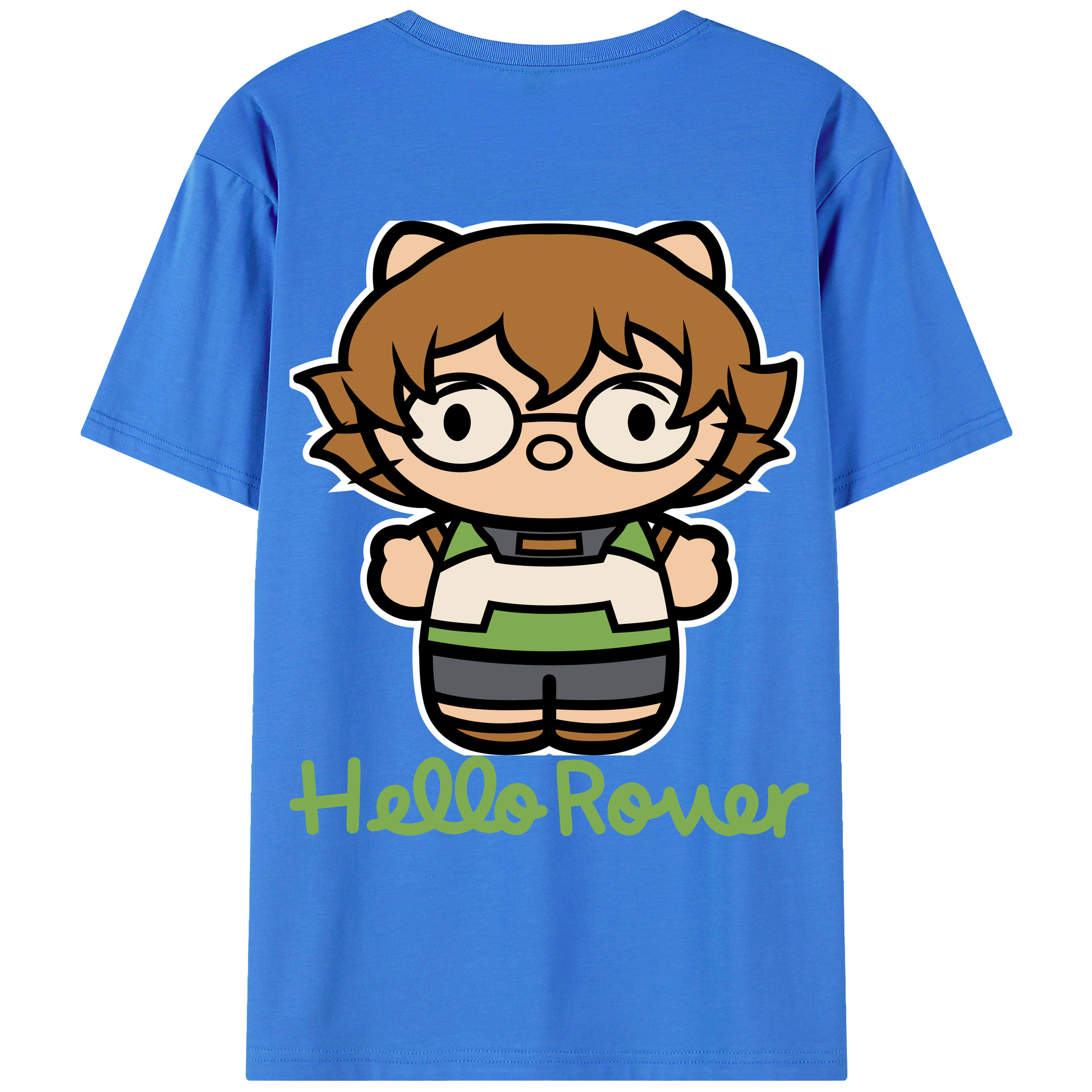 （画像用） Hello Kitty ハローキティ 綿100％ メンズ半袖Tシャツ（バックプリント） 通気性