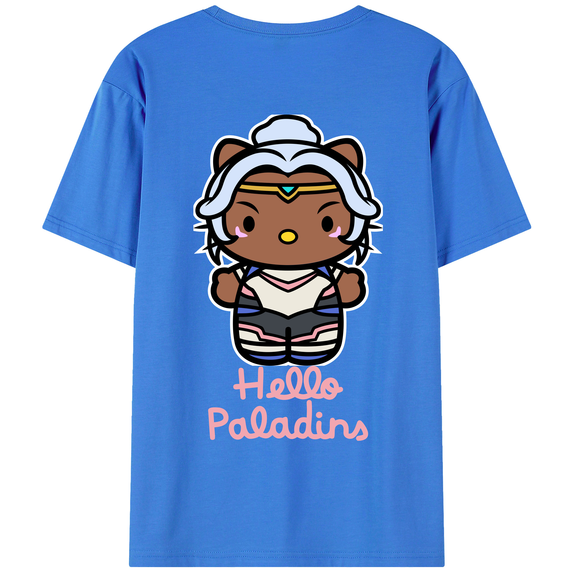 （画像用） Hello Kitty ハローキティ 綿100％ メンズ半袖Tシャツ（バックプリント） 通気性