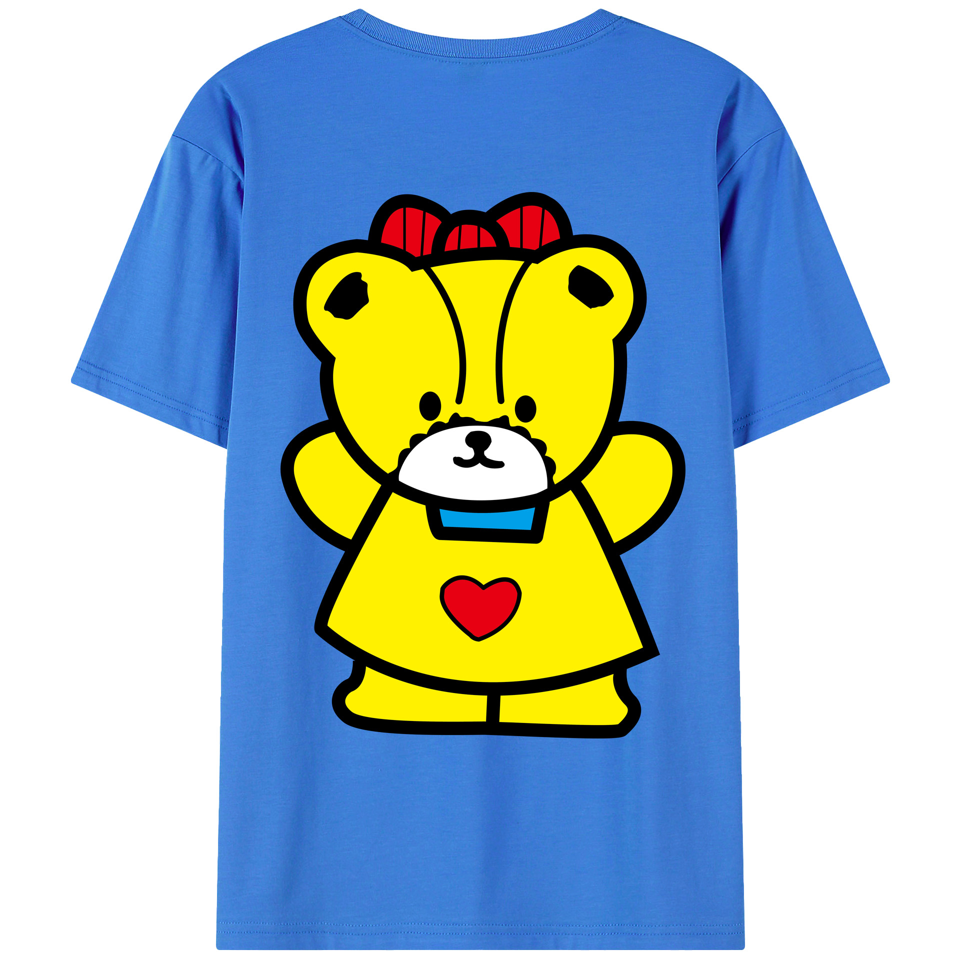 （画像用） Hello Kitty ハローキティ 綿100％ メンズ半袖Tシャツ（バックプリント） 通気性