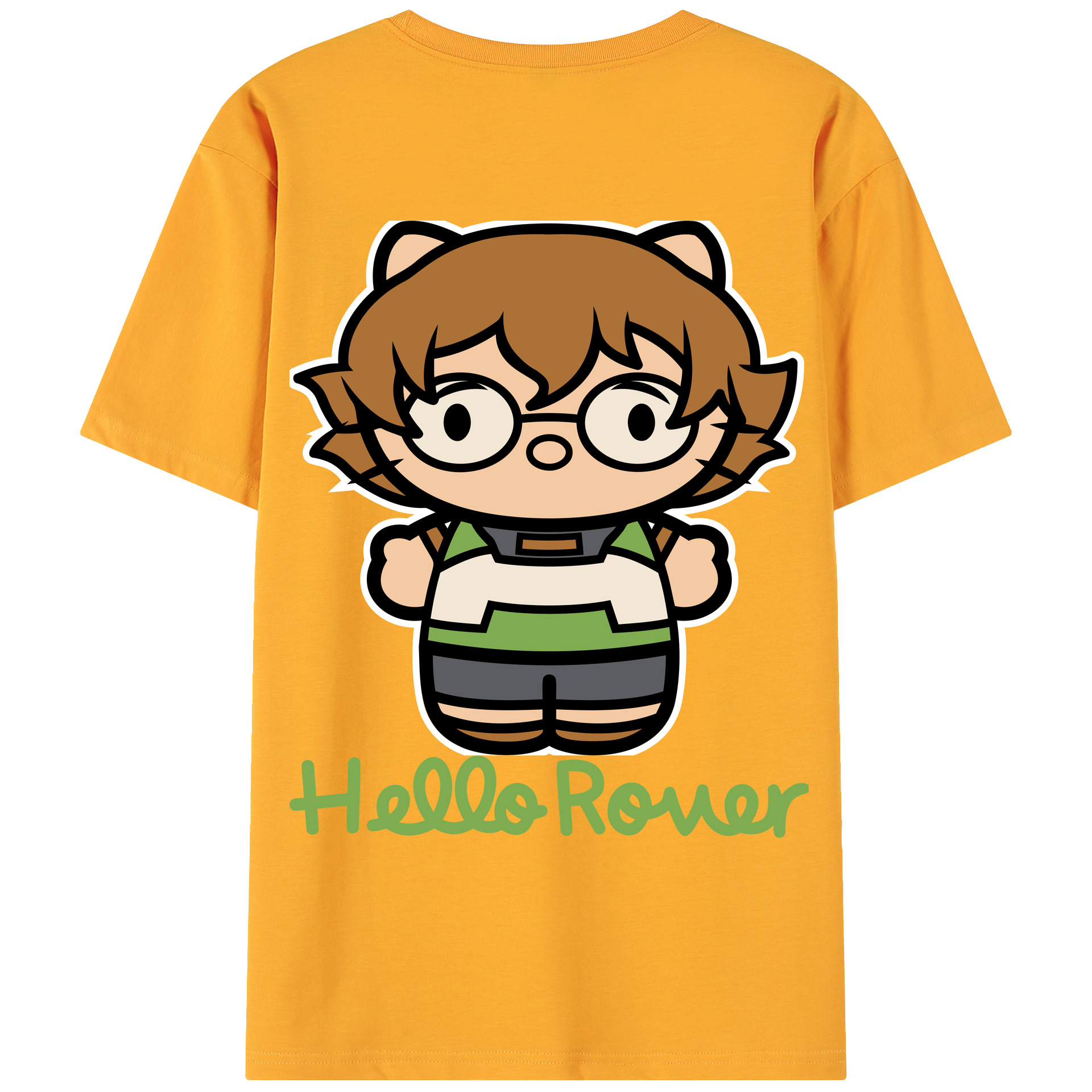 （画像用） Hello Kitty ハローキティ 綿100％ メンズ半袖Tシャツ（バックプリント） 通気性