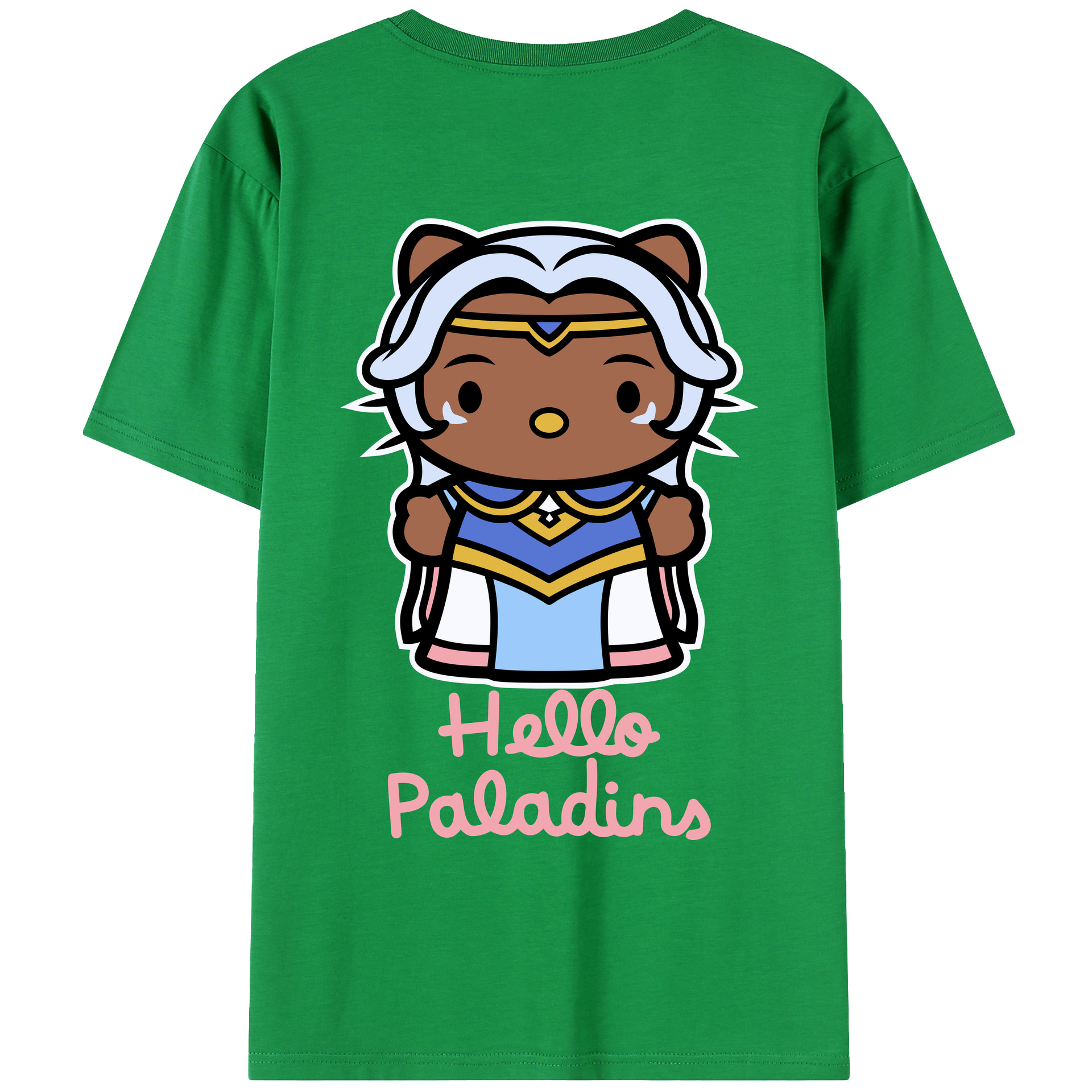 （画像用） Hello Kitty ハローキティ 綿100％ メンズ半袖Tシャツ（バックプリント） 通気性