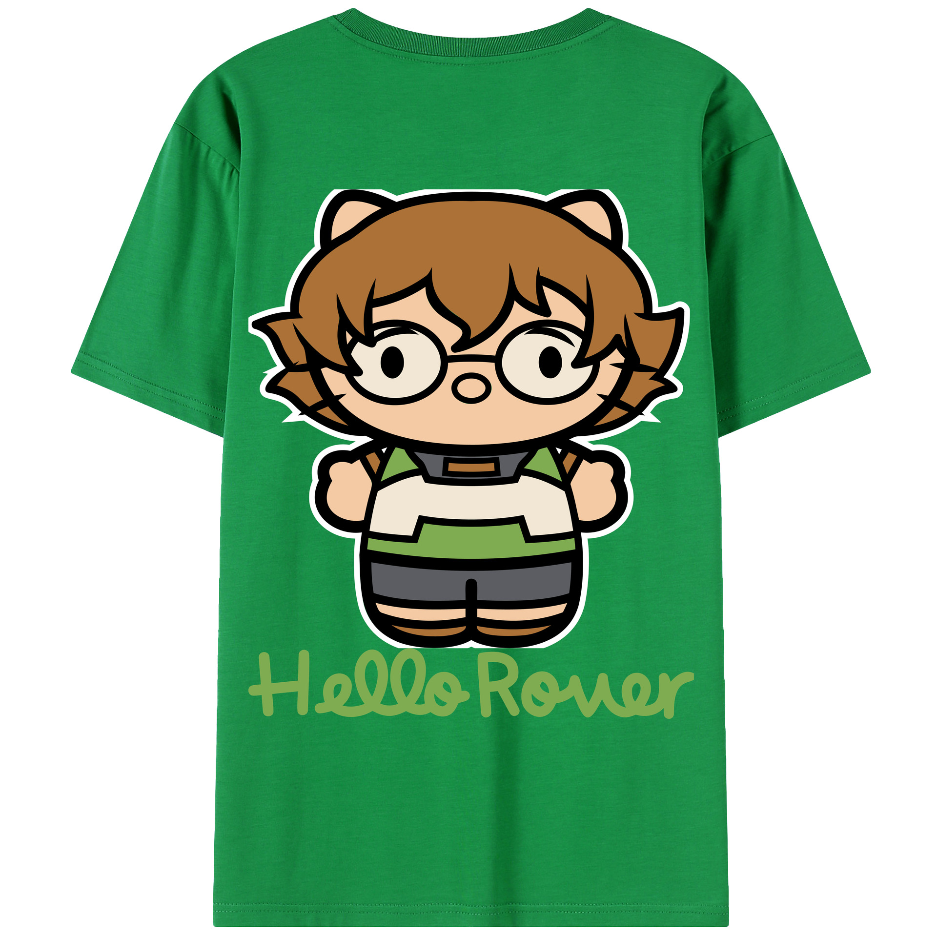 （画像用） Hello Kitty ハローキティ 綿100％ メンズ半袖Tシャツ（バックプリント） 通気性