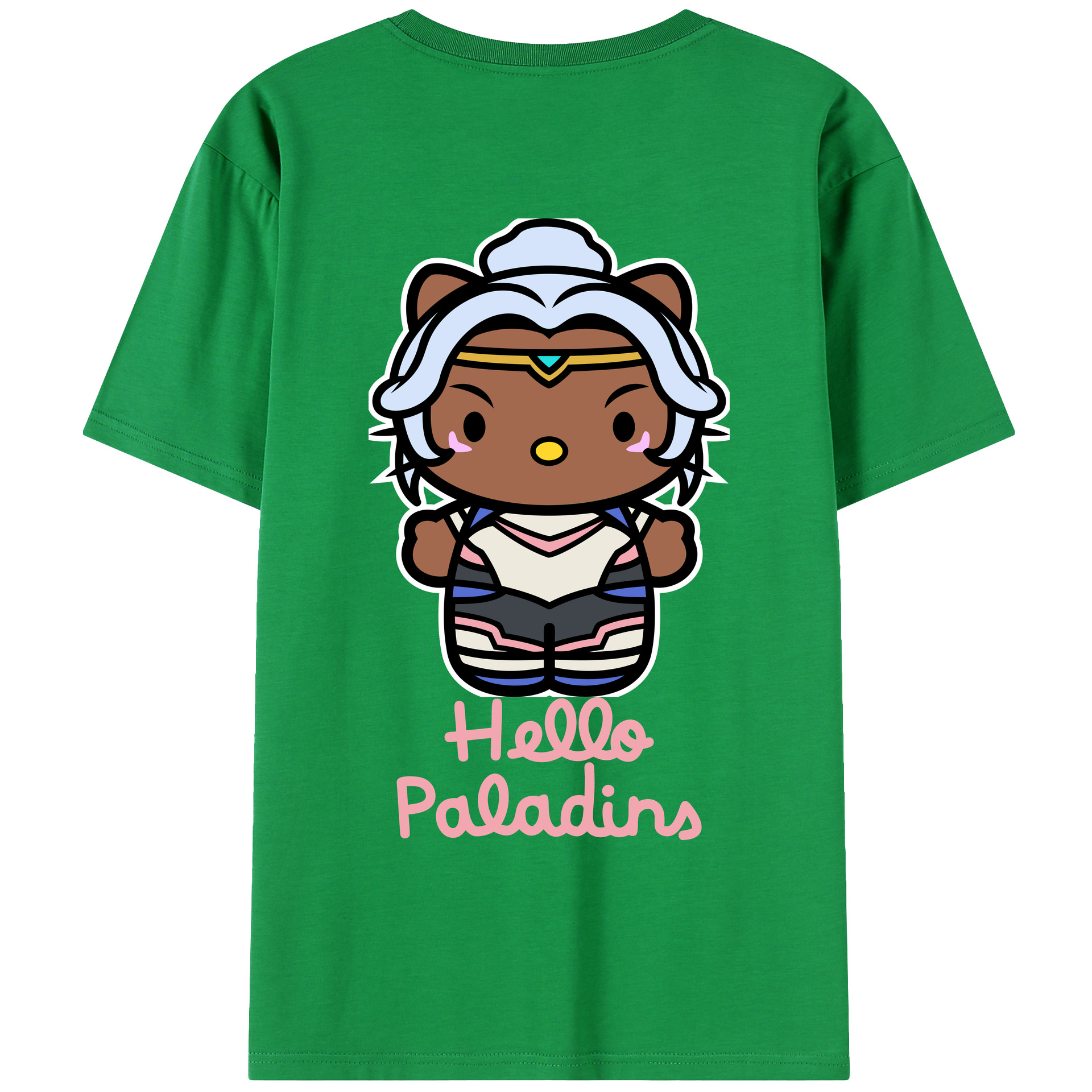 （画像用） Hello Kitty ハローキティ 綿100％ メンズ半袖Tシャツ（バックプリント） 通気性