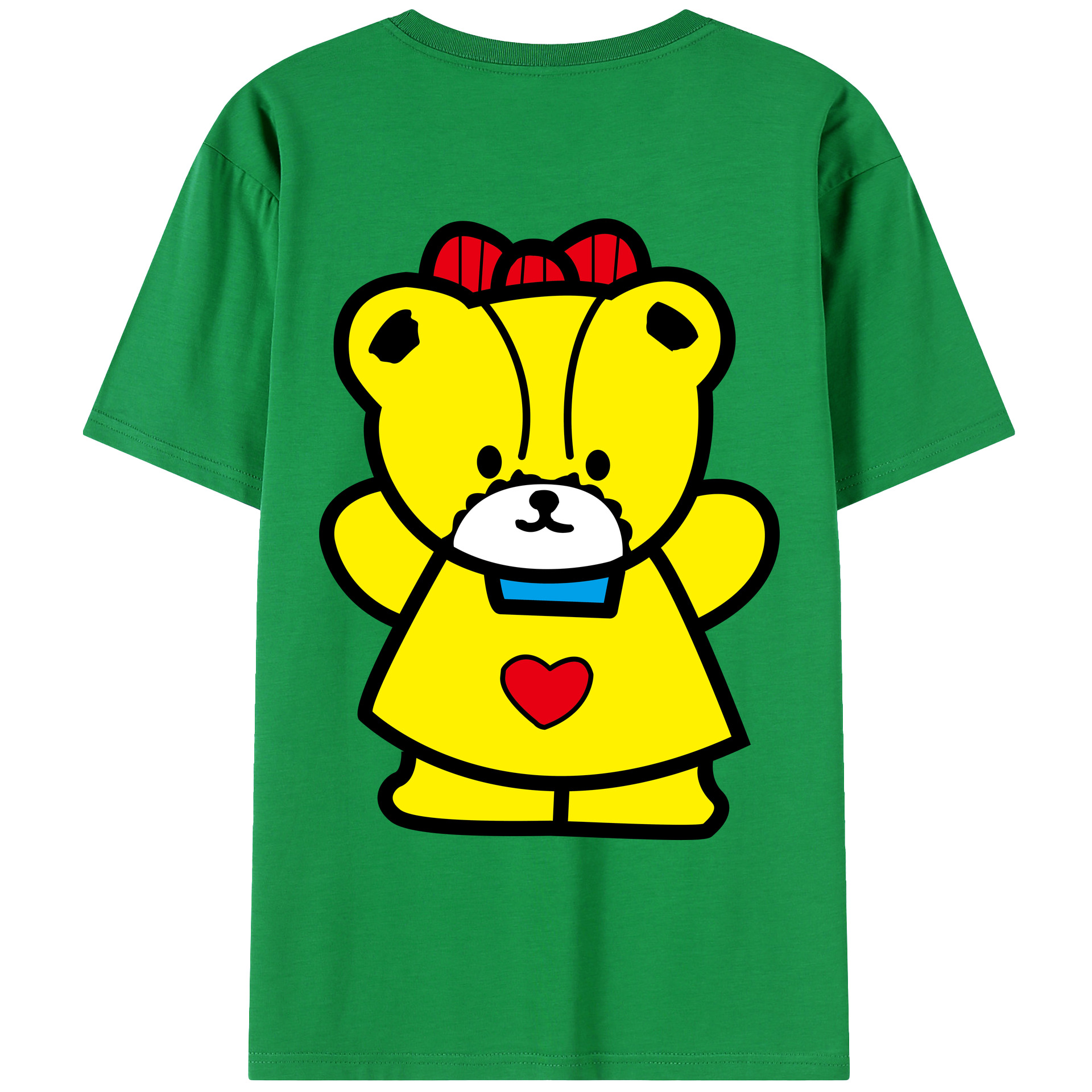 （画像用） Hello Kitty ハローキティ 綿100％ メンズ半袖Tシャツ（バックプリント） 通気性
