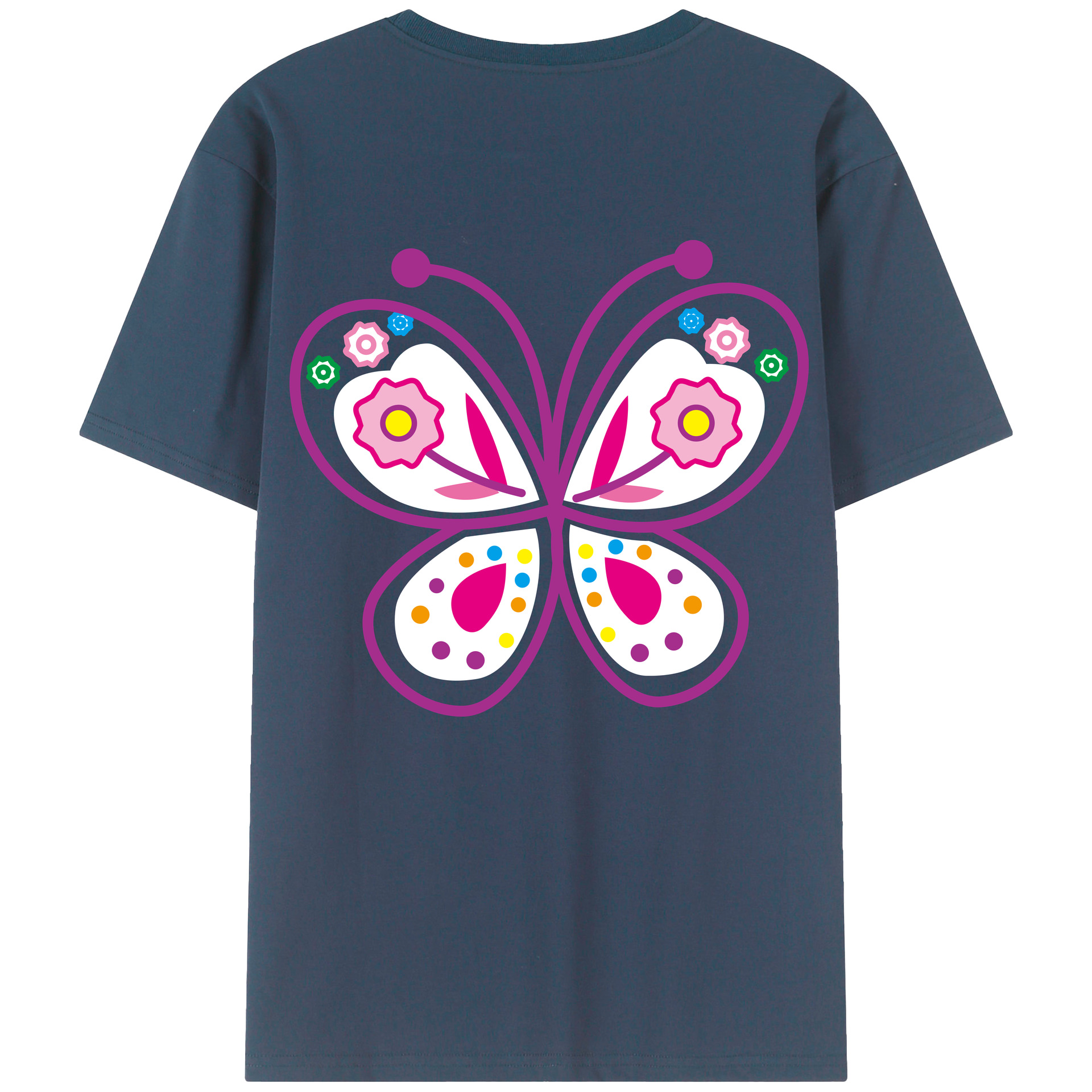 （画像用） Hello Kitty ハローキティ 綿100％ メンズ半袖Tシャツ（バックプリント） 通気性