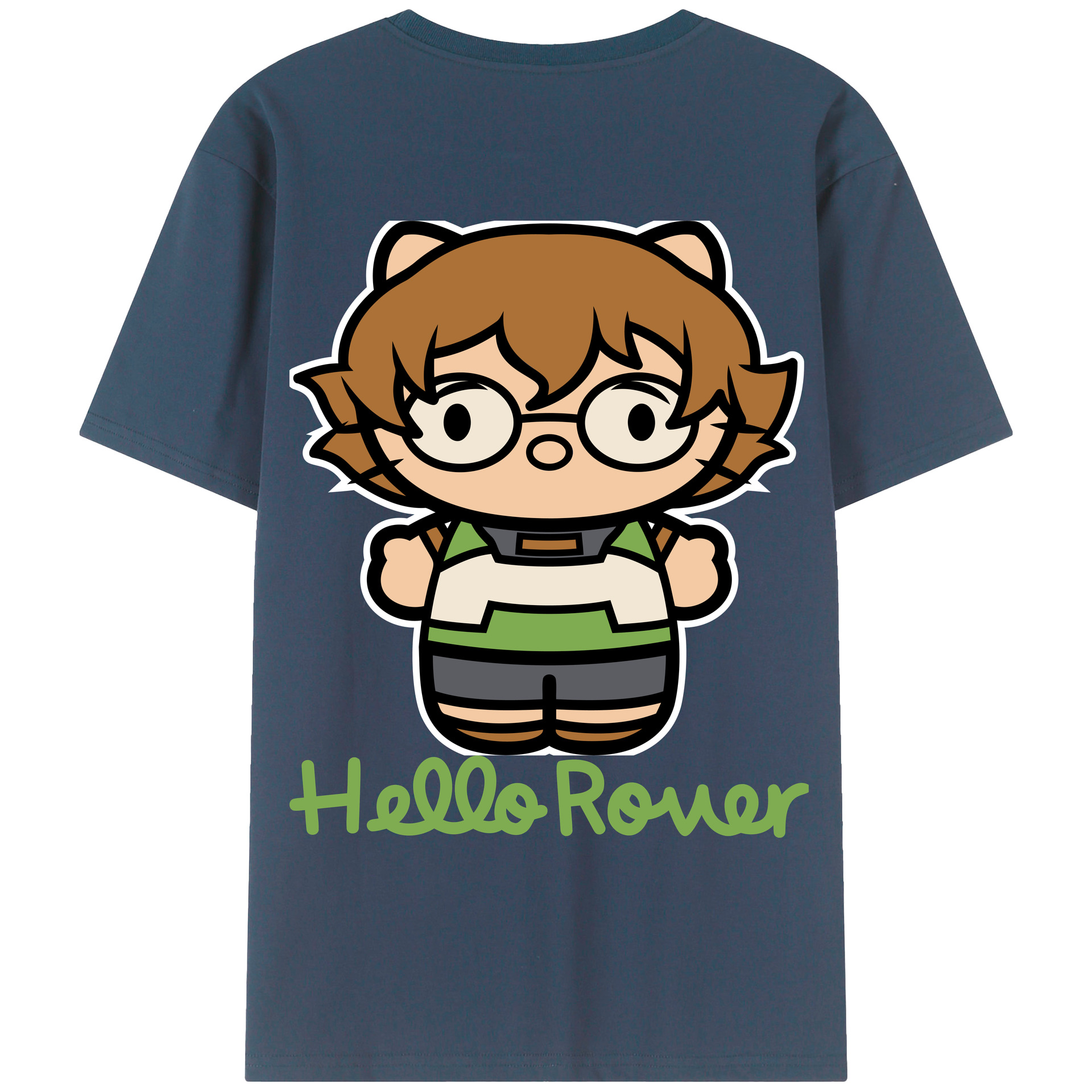 （画像用） Hello Kitty ハローキティ 綿100％ メンズ半袖Tシャツ（バックプリント） 通気性